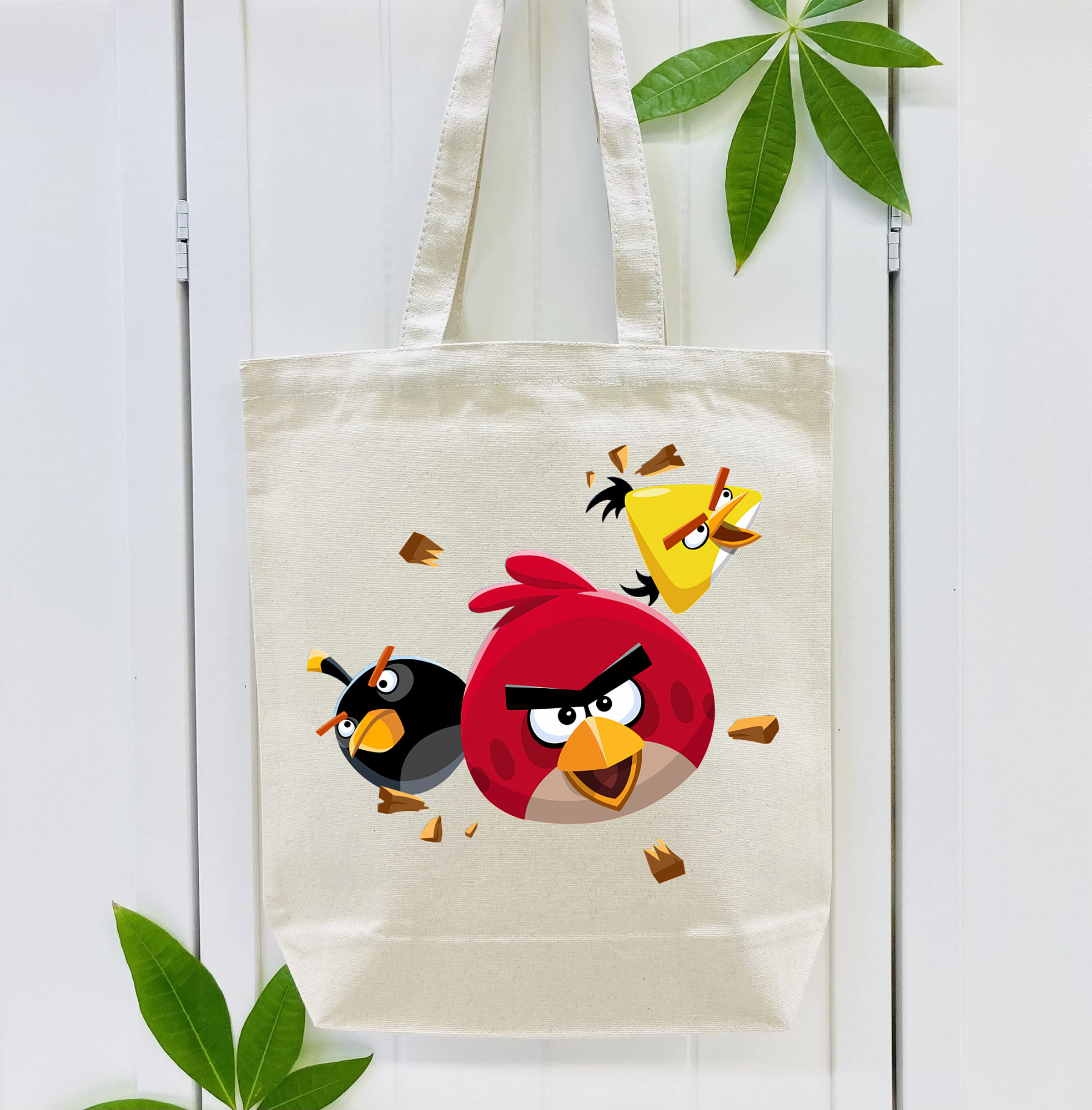 Angry Birds アングリーバード 縦型キャンバス生地手提げバッグ　トートバッグ
