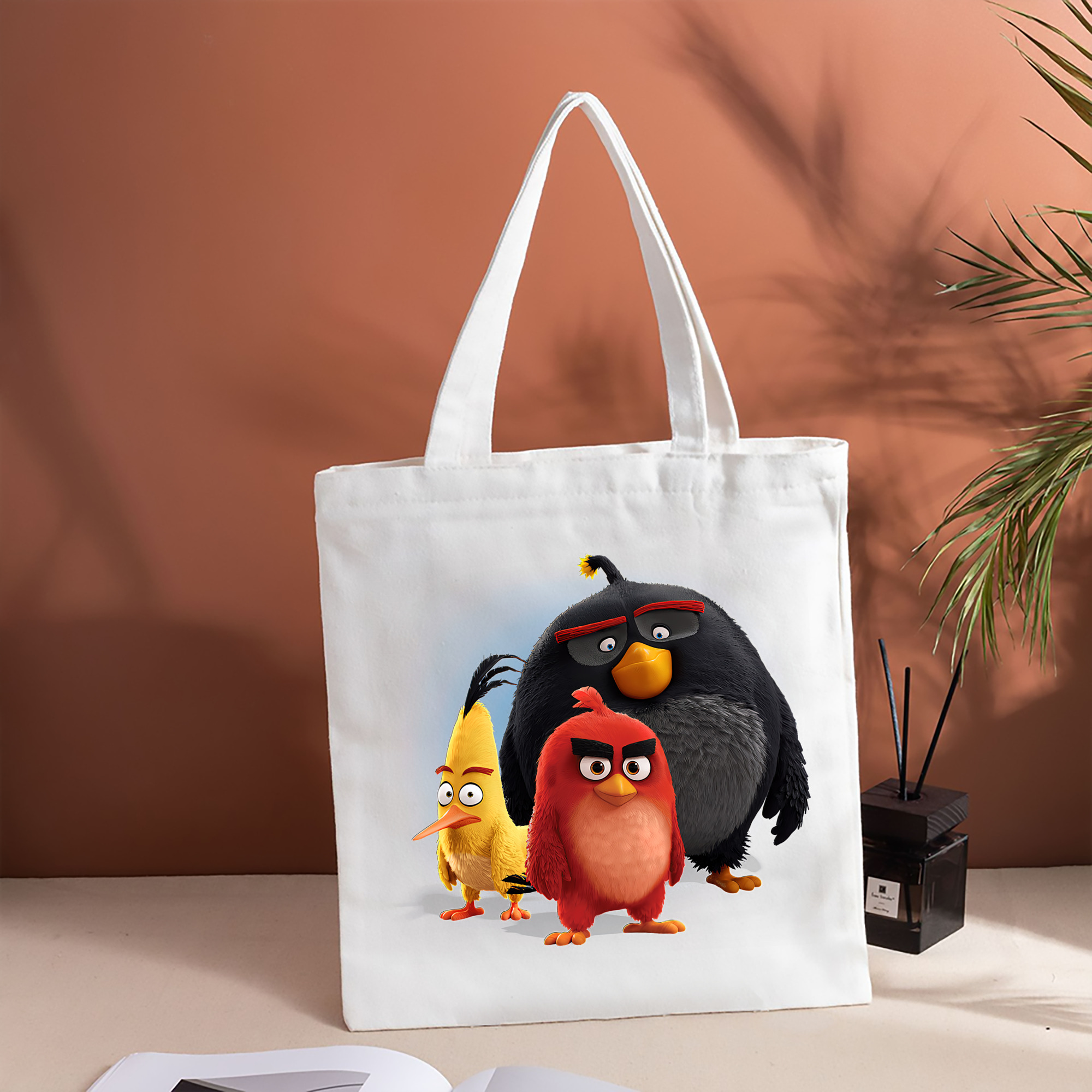 Angry Birds アングリーバード 縦型キャンバス生地手提げバッグ　トートバッグ