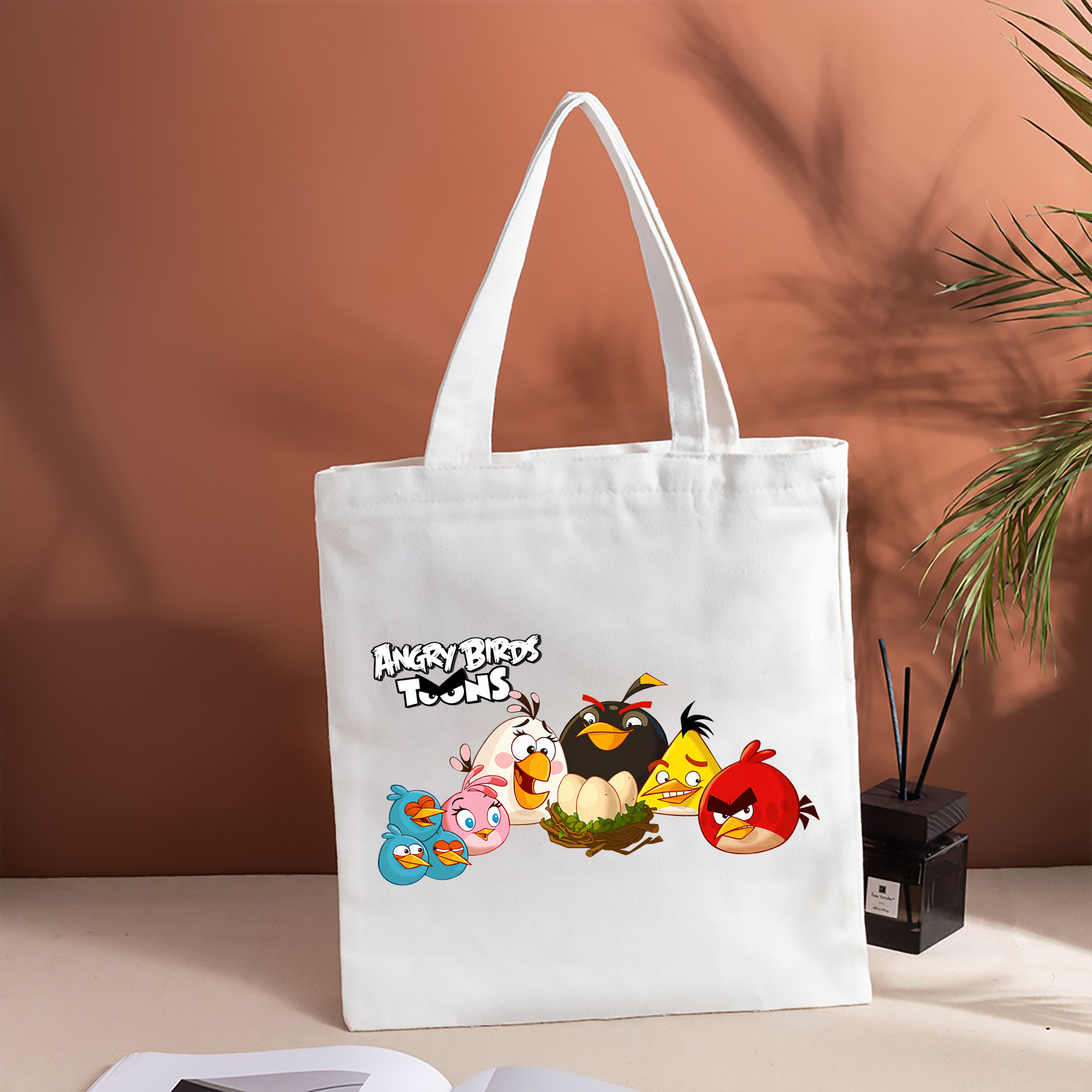 Angry Birds アングリーバード 縦型キャンバス生地手提げバッグ　トートバッグ