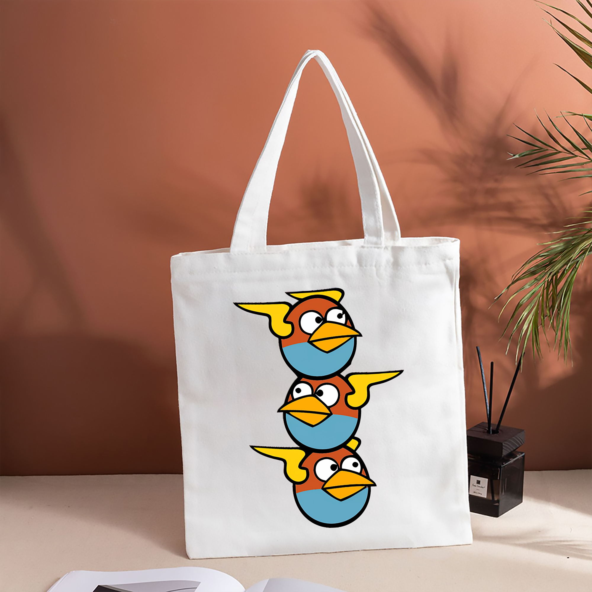 Angry Birds アングリーバード 縦型キャンバス生地手提げバッグ　トートバッグ