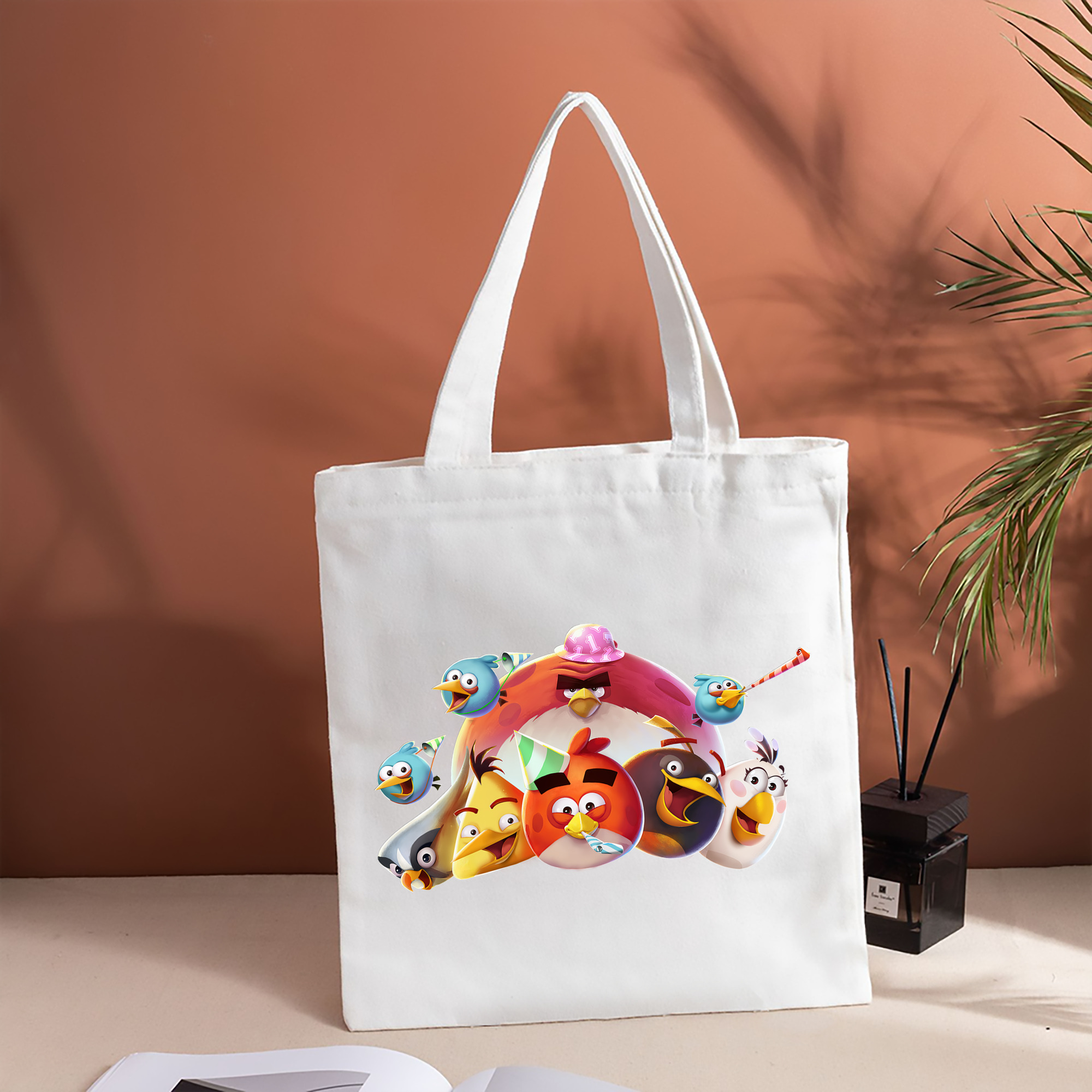 Angry Birds アングリーバード 縦型キャンバス生地手提げバッグ　トートバッグ