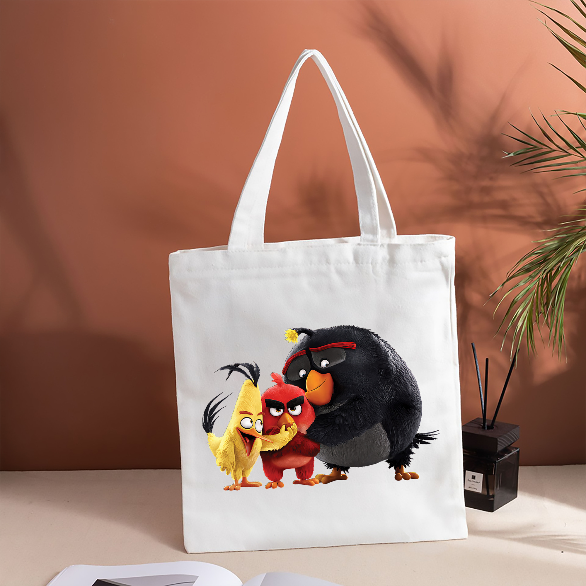 Angry Birds アングリーバード 縦型キャンバス生地手提げバッグ　トートバッグ