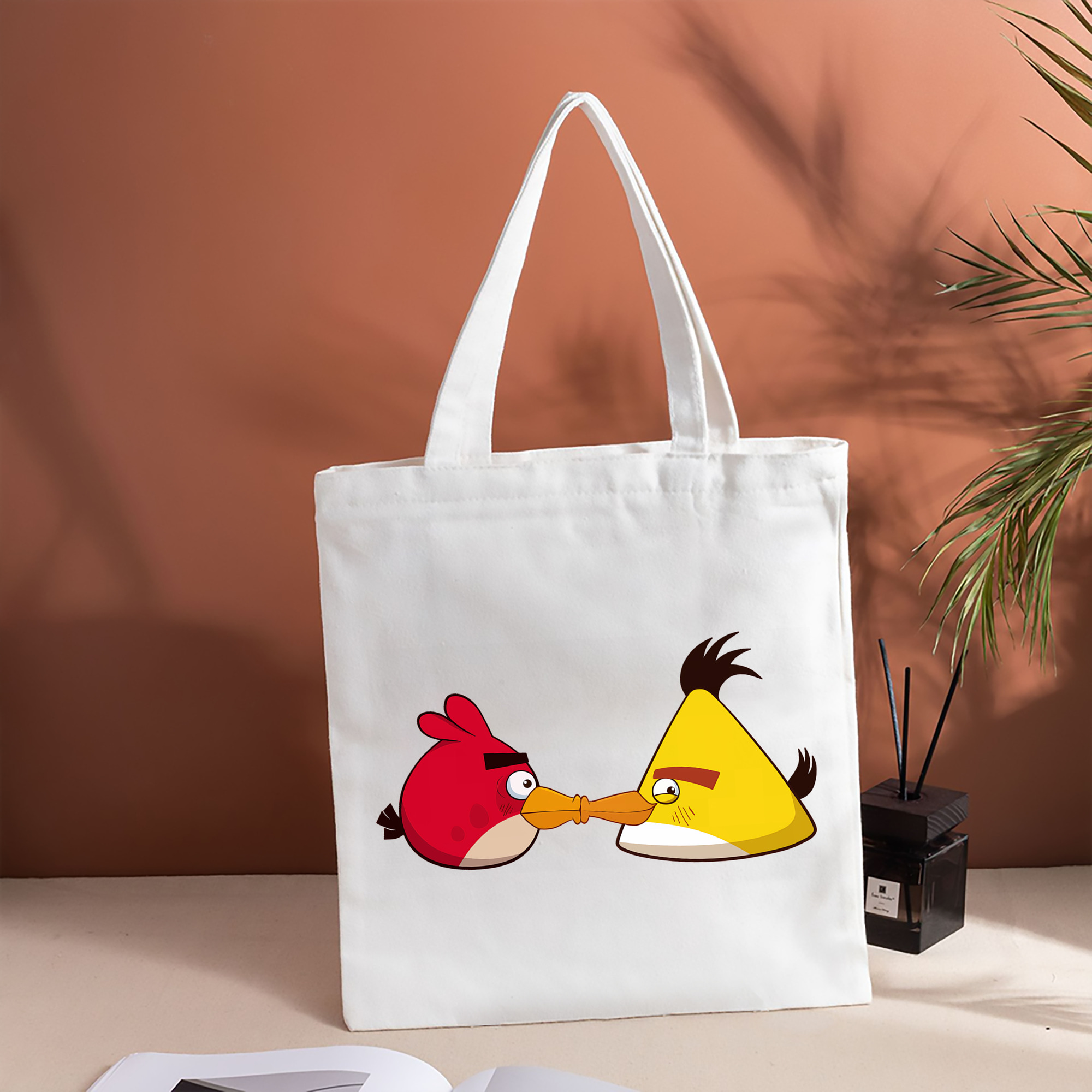 Angry Birds アングリーバード 縦型キャンバス生地手提げバッグ　トートバッグ