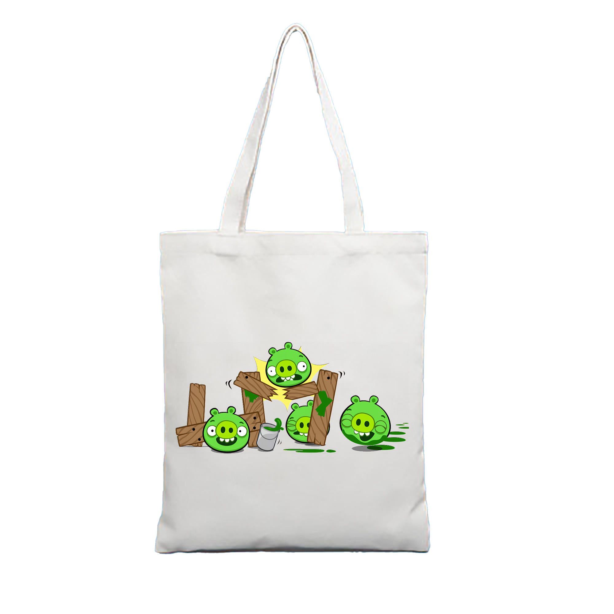 （画像用） Angry Birds アングリーバード 縦型キャンバス生地手提げバッグ　トートバッグ