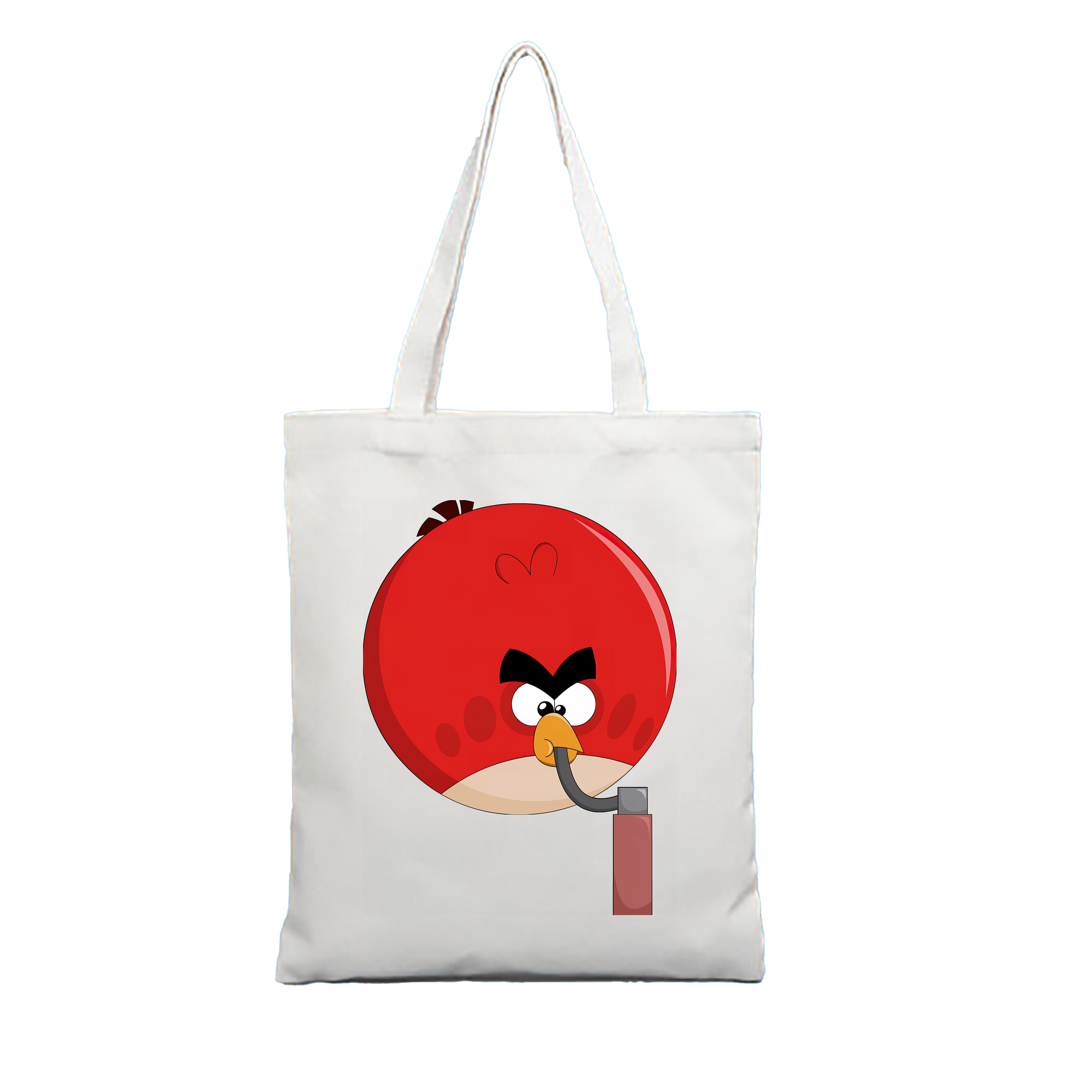 （画像用） Angry Birds アングリーバード 縦型キャンバス生地手提げバッグ　トートバッグ