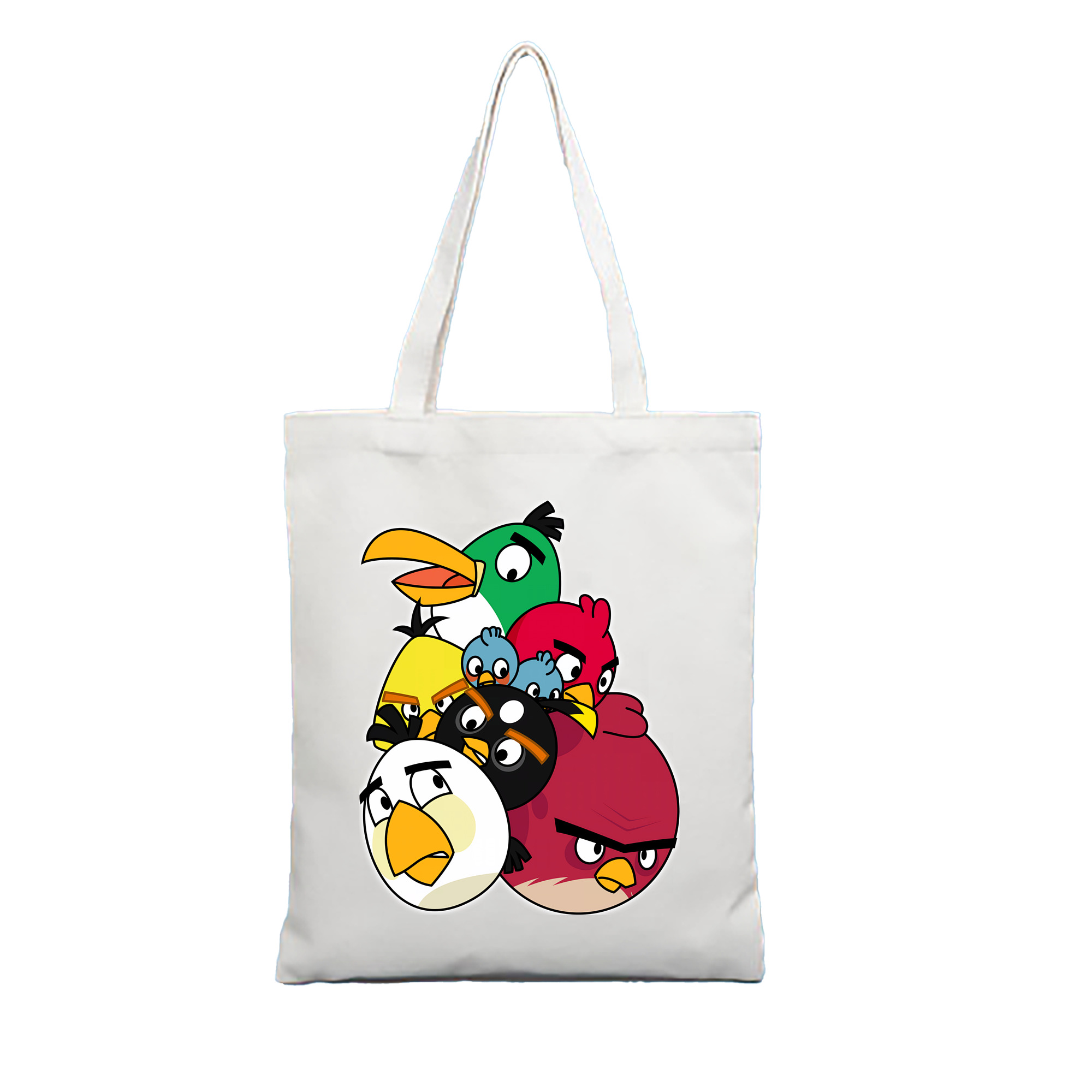 （画像用） Angry Birds アングリーバード 縦型キャンバス生地手提げバッグ　トートバッグ