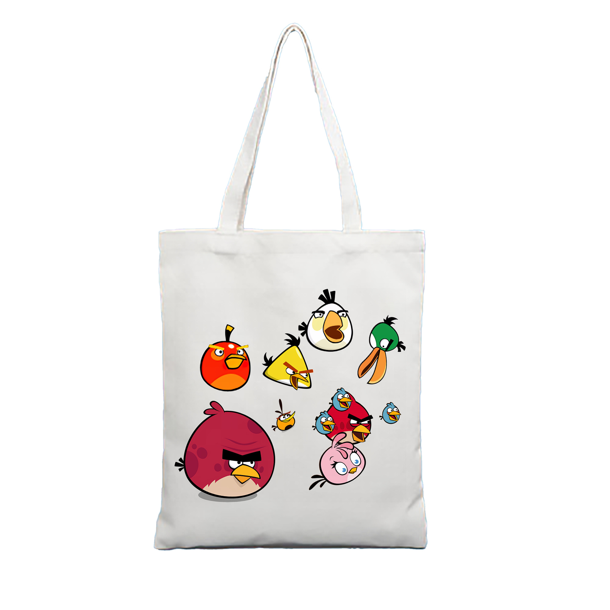 （画像用） Angry Birds アングリーバード 縦型キャンバス生地手提げバッグ　トートバッグ
