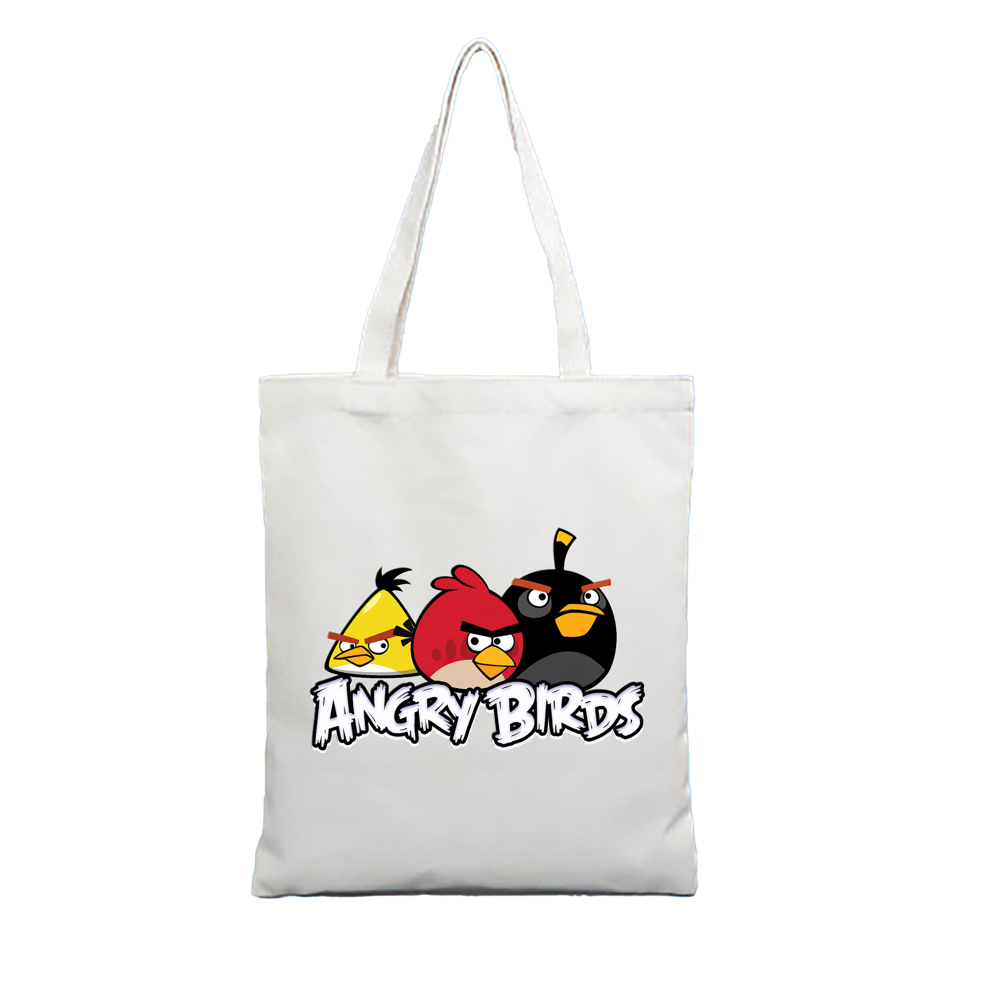 （画像用） Angry Birds アングリーバード 縦型キャンバス生地手提げバッグ　トートバッグ