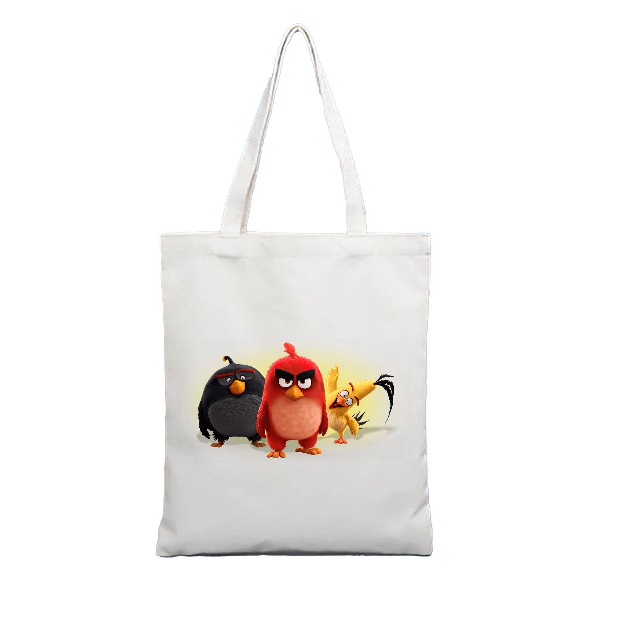 （画像用） Angry Birds アングリーバード 縦型キャンバス生地手提げバッグ　トートバッグ