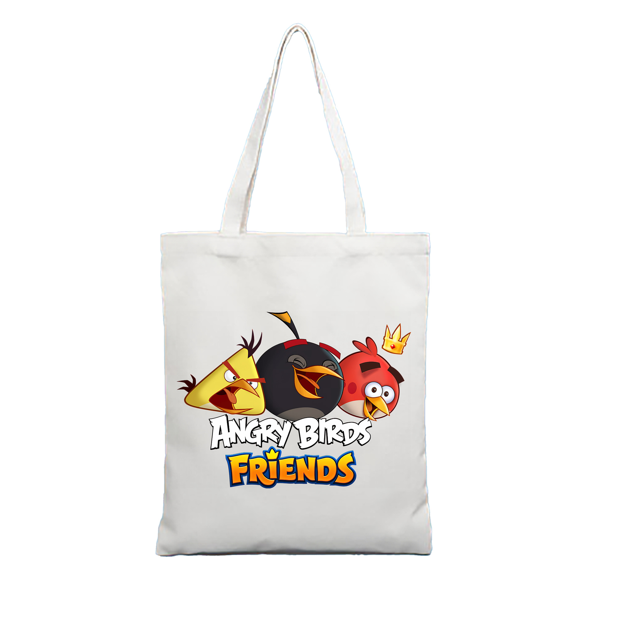 （画像用） Angry Birds アングリーバード 縦型キャンバス生地手提げバッグ　トートバッグ