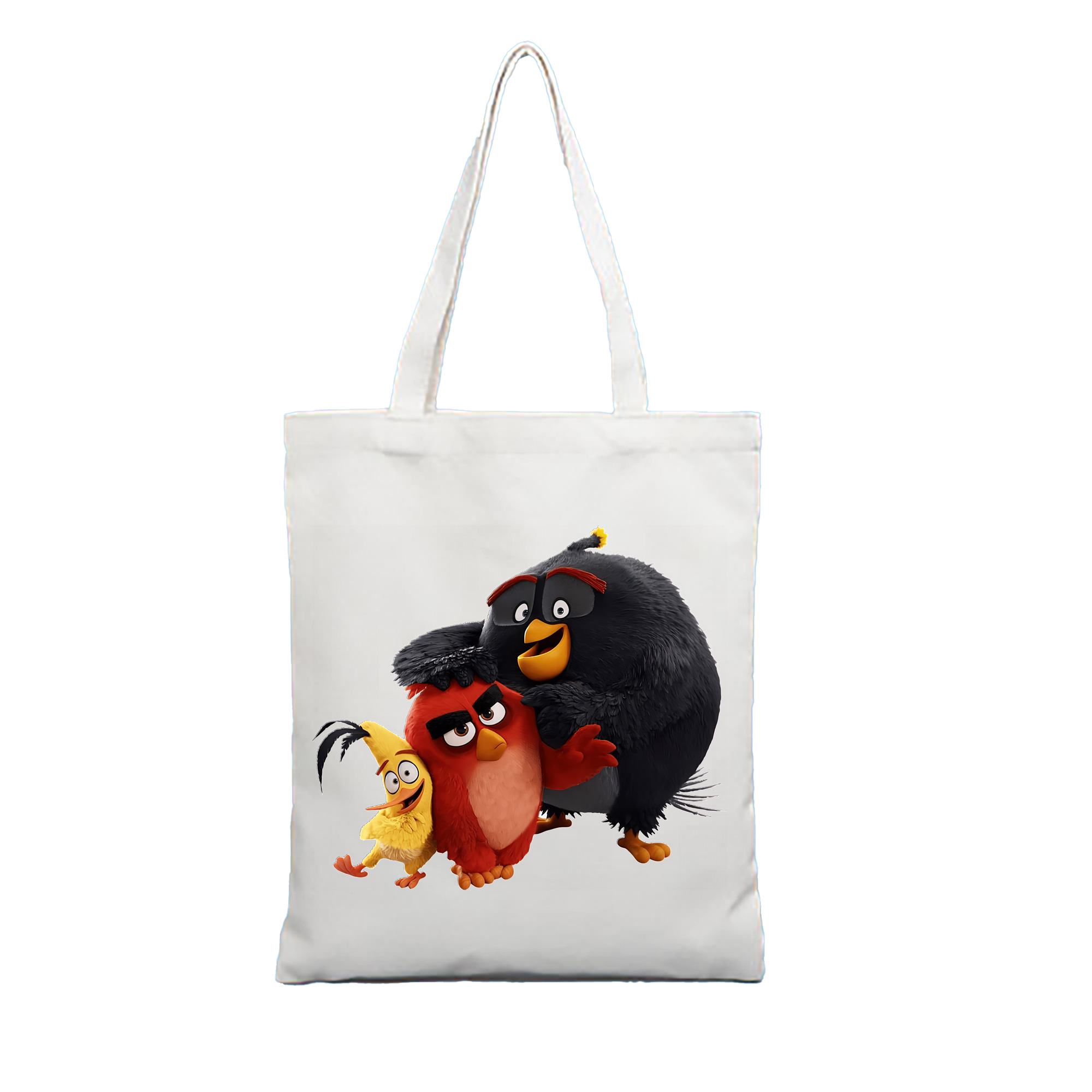 （画像用） Angry Birds アングリーバード 縦型キャンバス生地手提げバッグ　トートバッグ