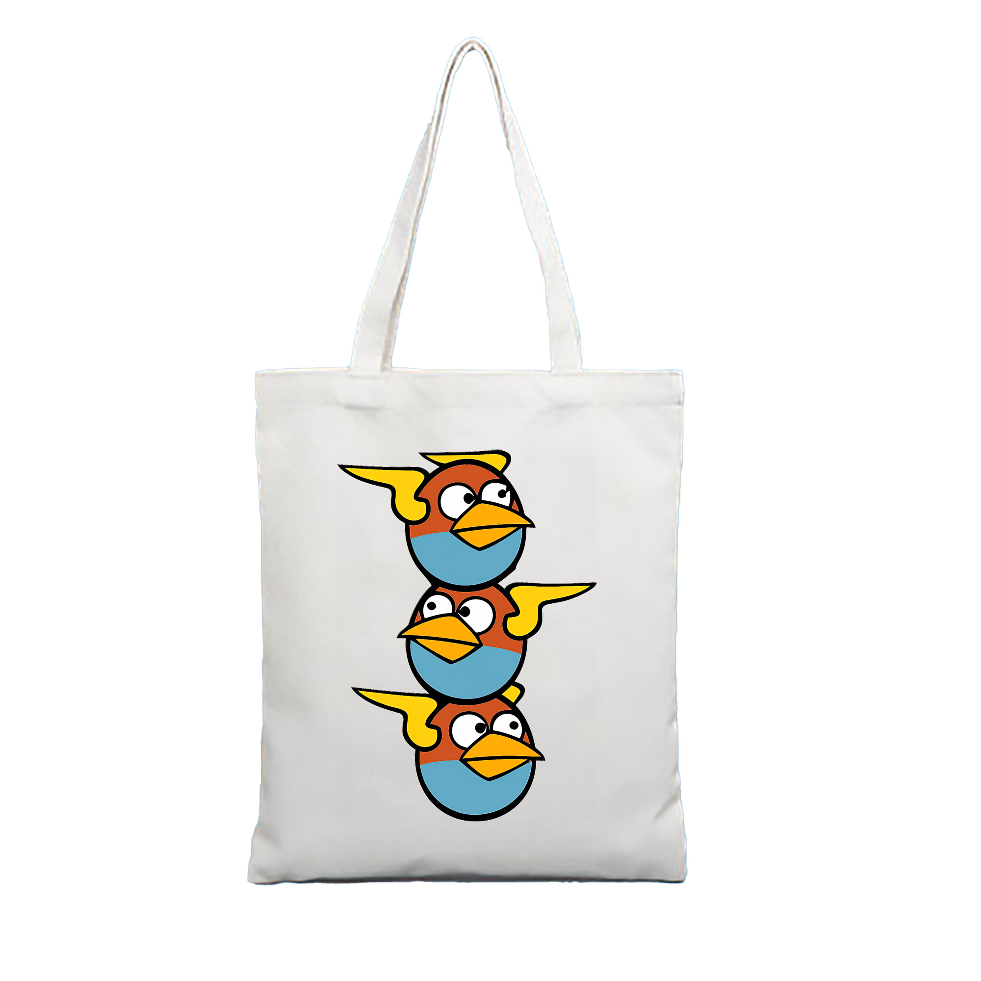 （画像用） Angry Birds アングリーバード 縦型キャンバス生地手提げバッグ　トートバッグ