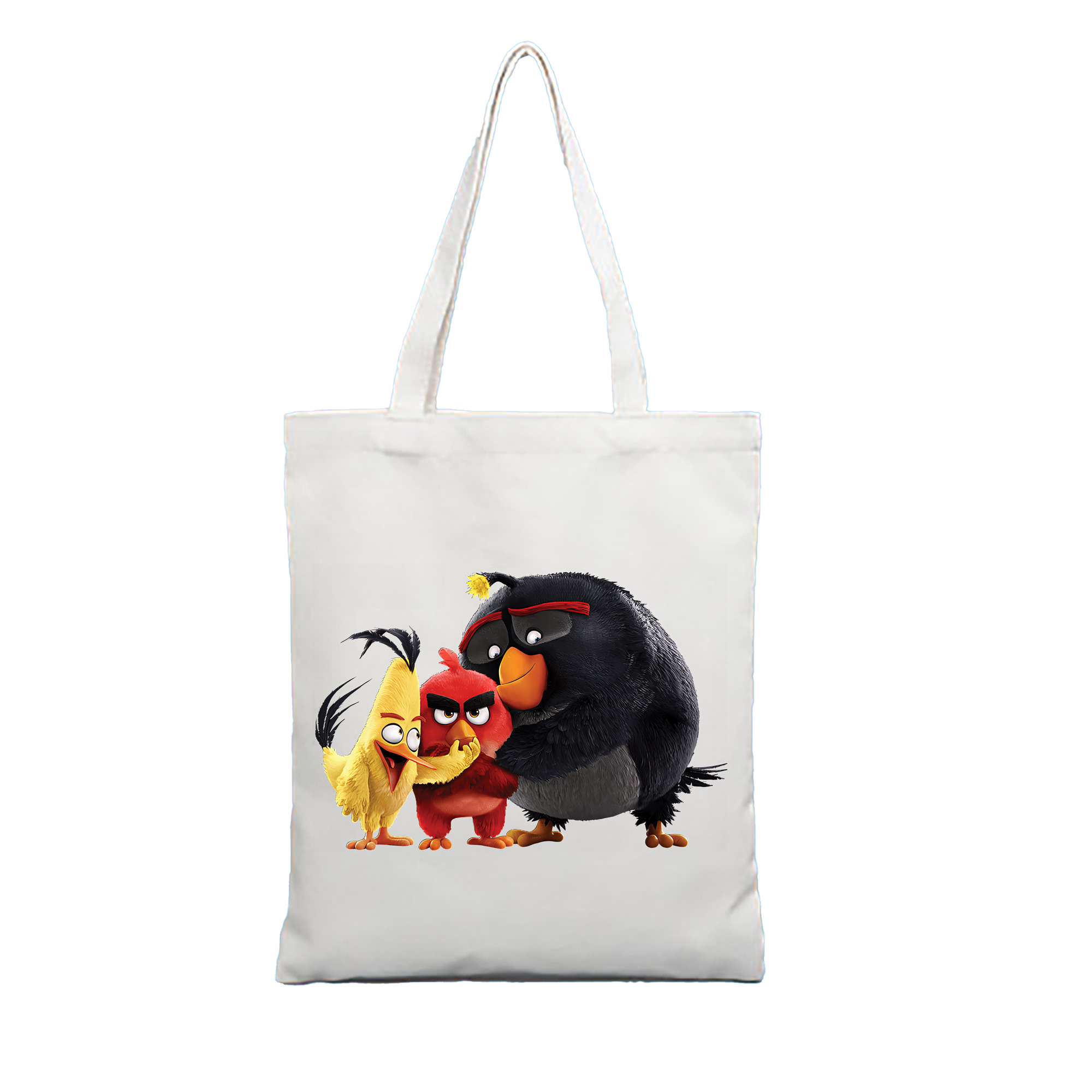（画像用） Angry Birds アングリーバード 縦型キャンバス生地手提げバッグ　トートバッグ
