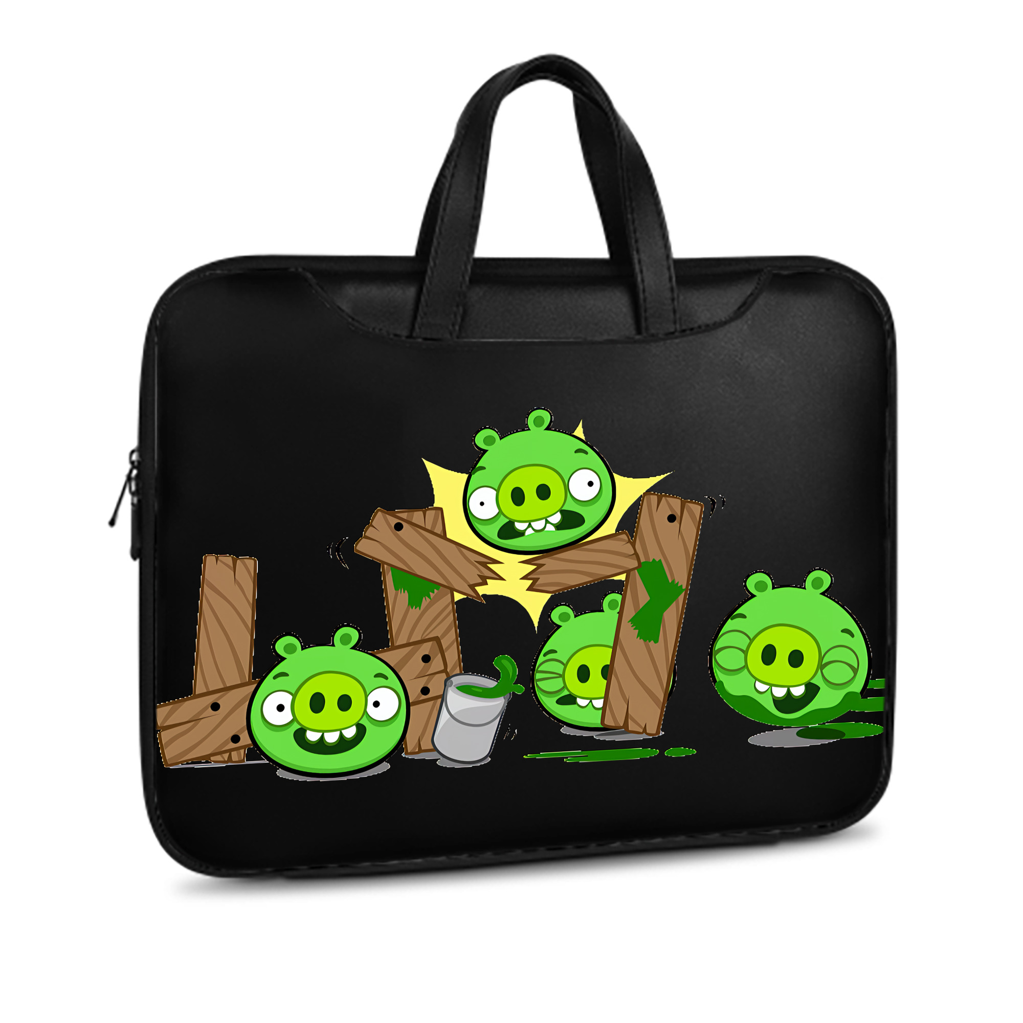 （画像用） Angry Birds アングリーバード レザーラップトップバッグ　ノートパソコンケース