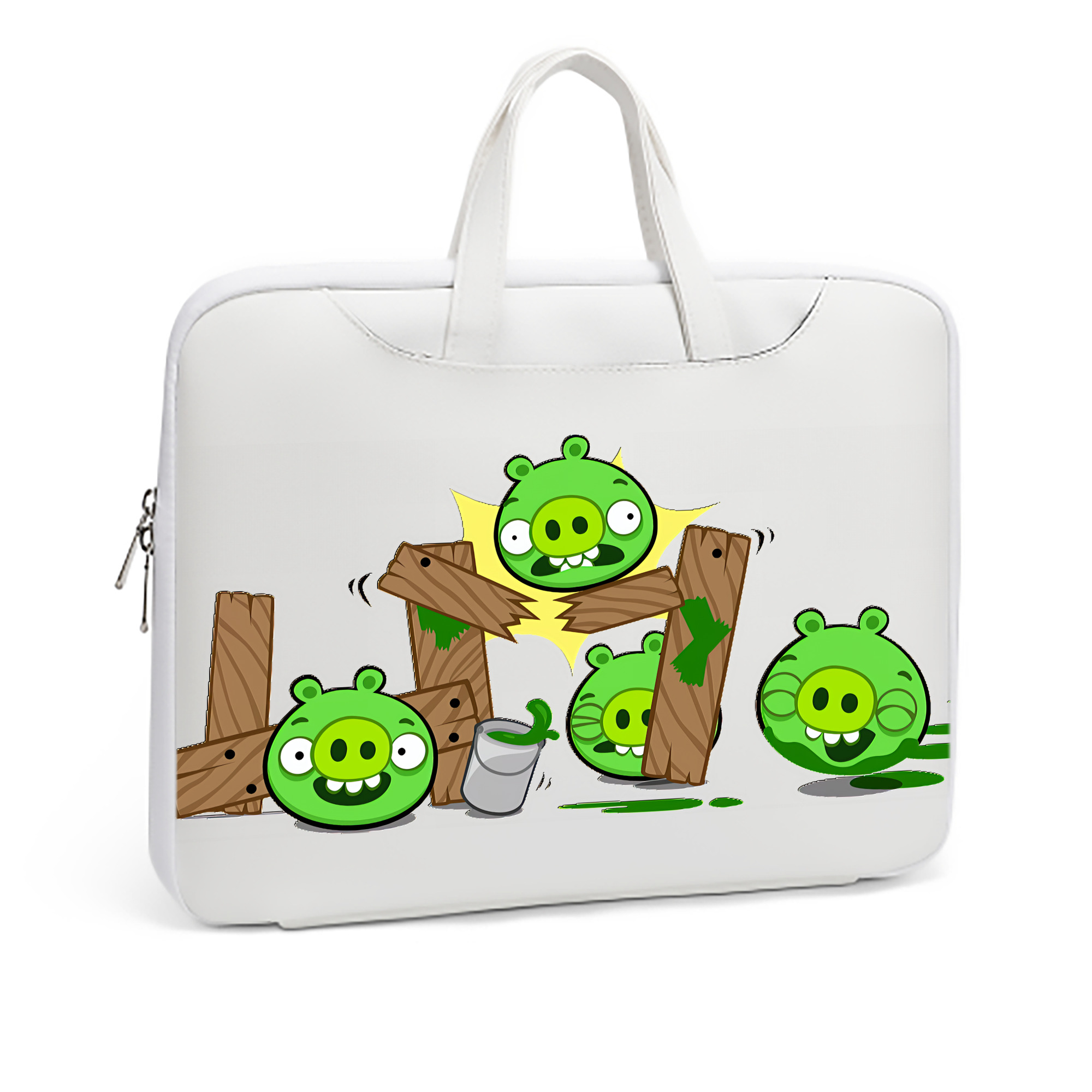 （画像用） Angry Birds アングリーバード レザーラップトップバッグ　ノートパソコンケース