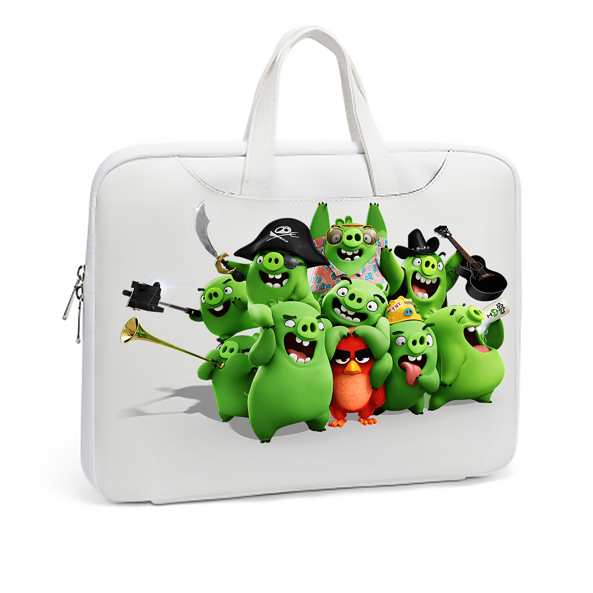 （画像用） Angry Birds アングリーバード レザーラップトップバッグ　ノートパソコンケース