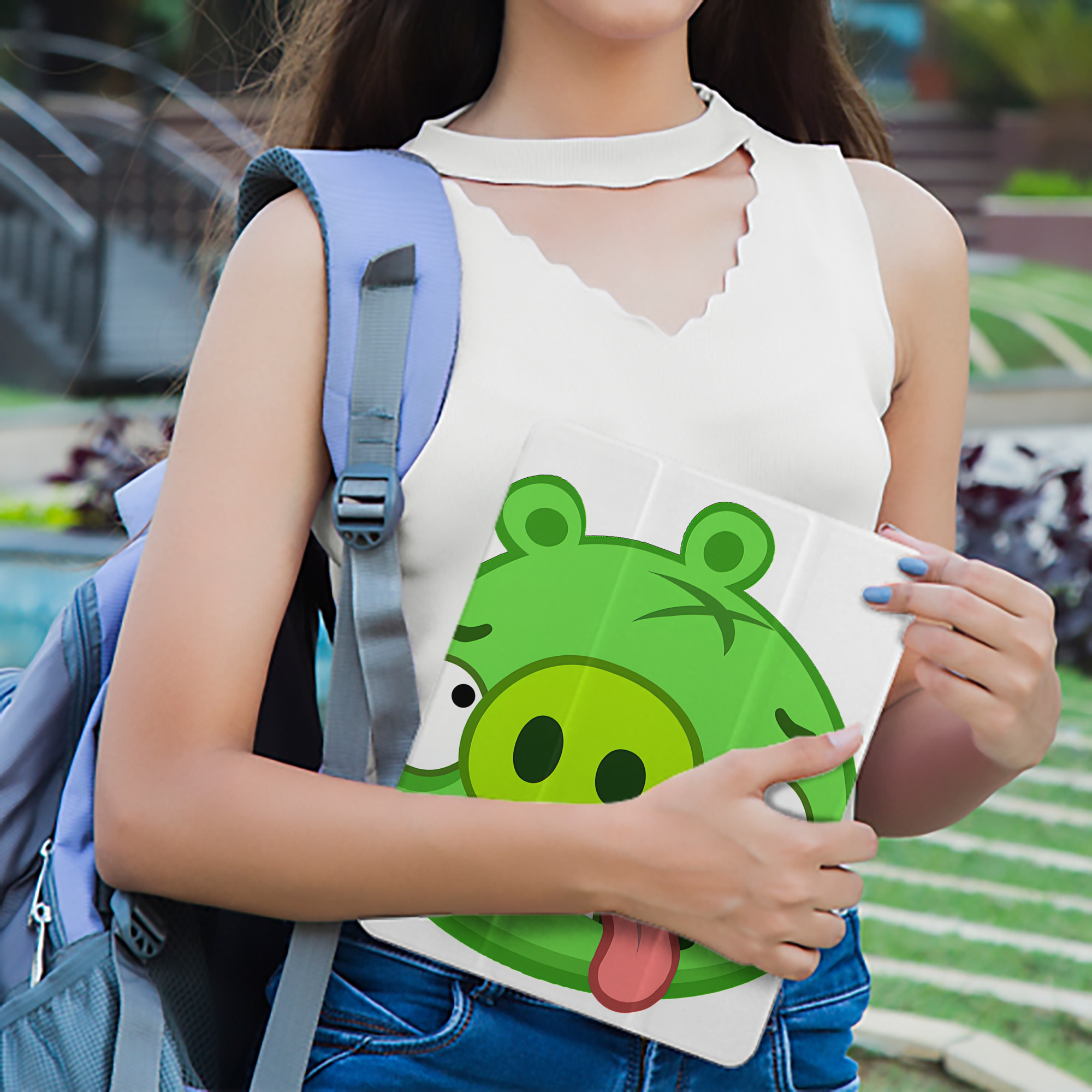 Angry Birds アングリーバード IPad ケース ペン収納付き 三つ折りスタンド PUレザー×シリコン 対応機種9.5/10.5/10.9インチ