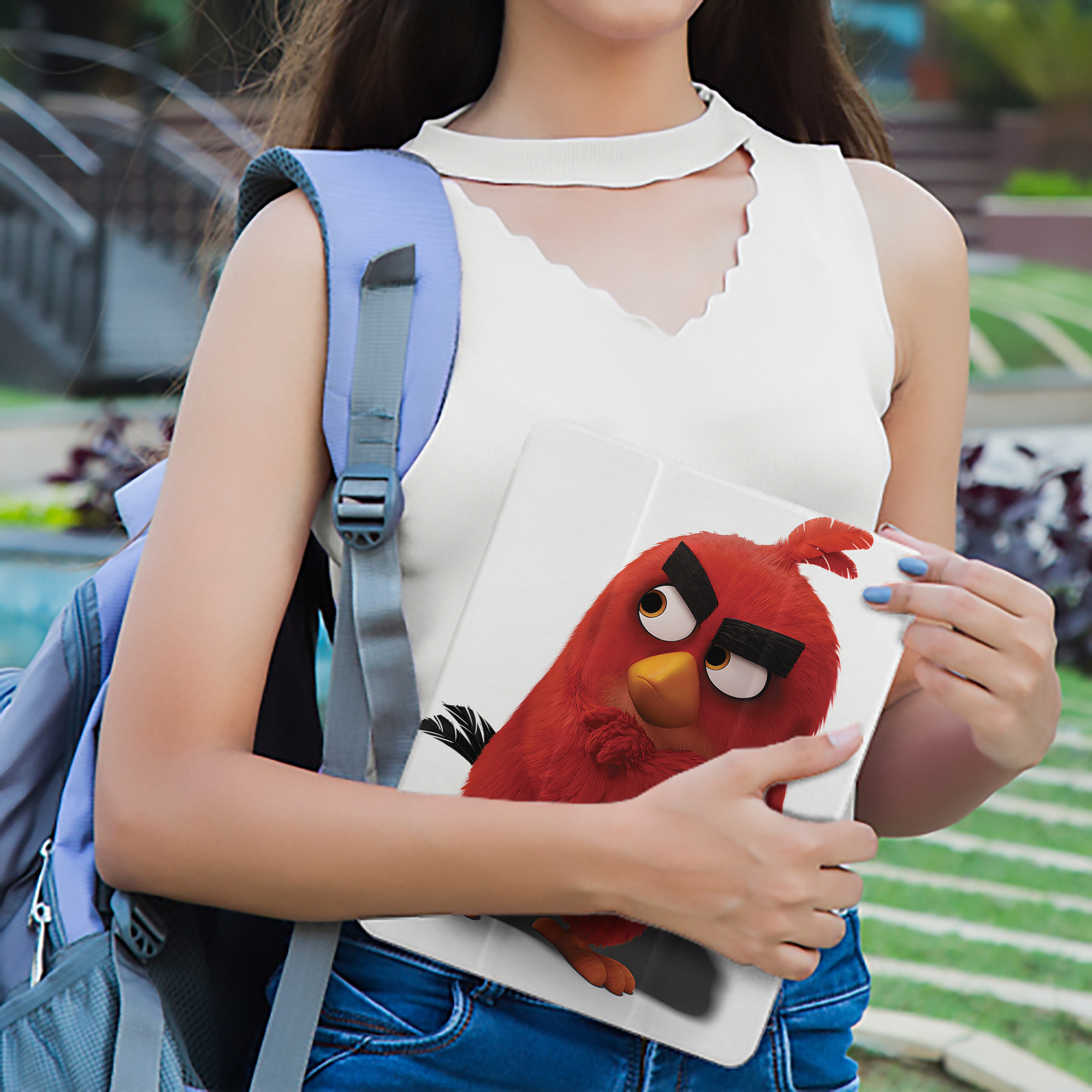 Angry Birds アングリーバード IPad ケース ペン収納付き 三つ折りスタンド PUレザー×シリコン 対応機種9.5/10.5/10.9インチ