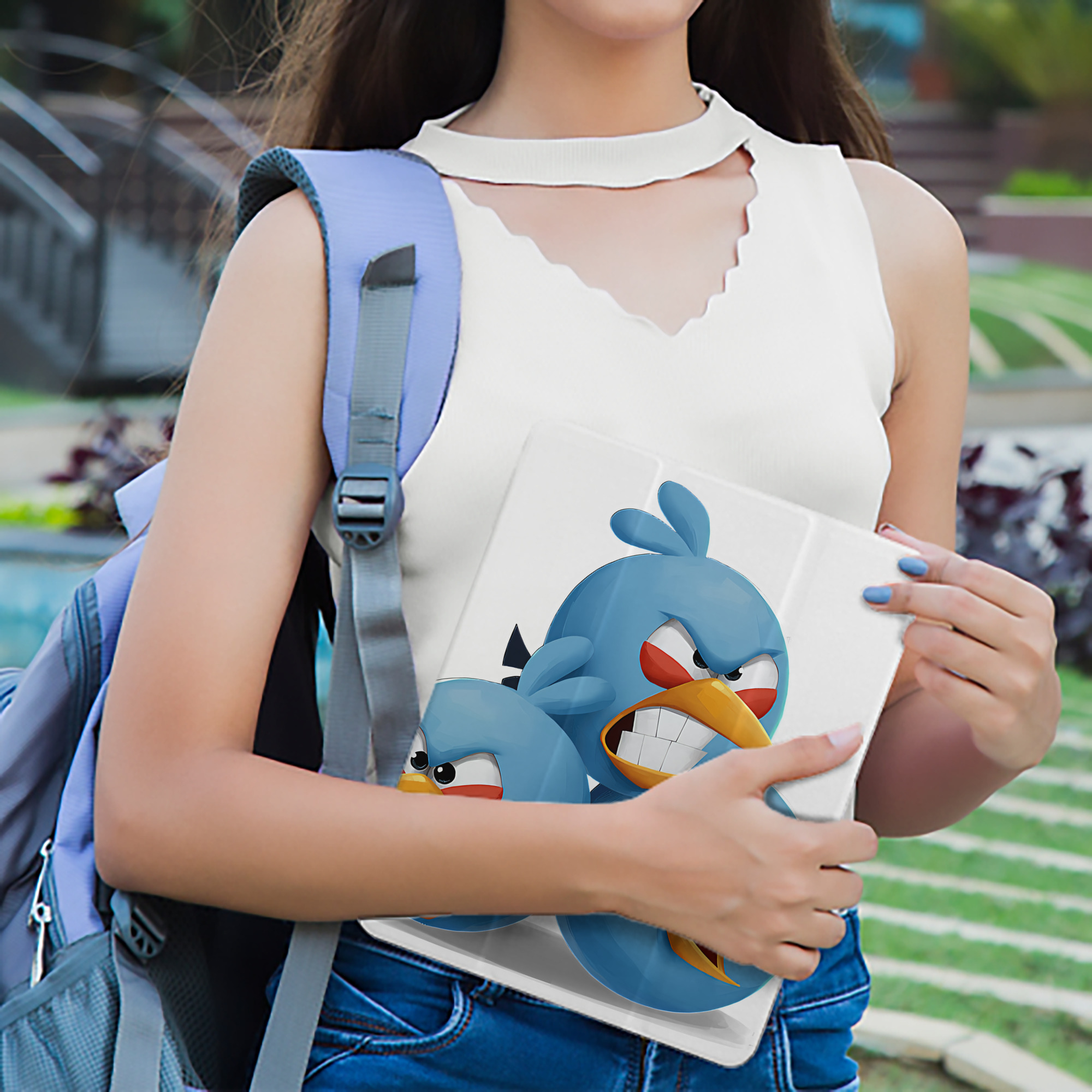 Angry Birds アングリーバード IPad ケース ペン収納付き 三つ折りスタンド PUレザー×シリコン 対応機種9.5/10.5/10.9インチ