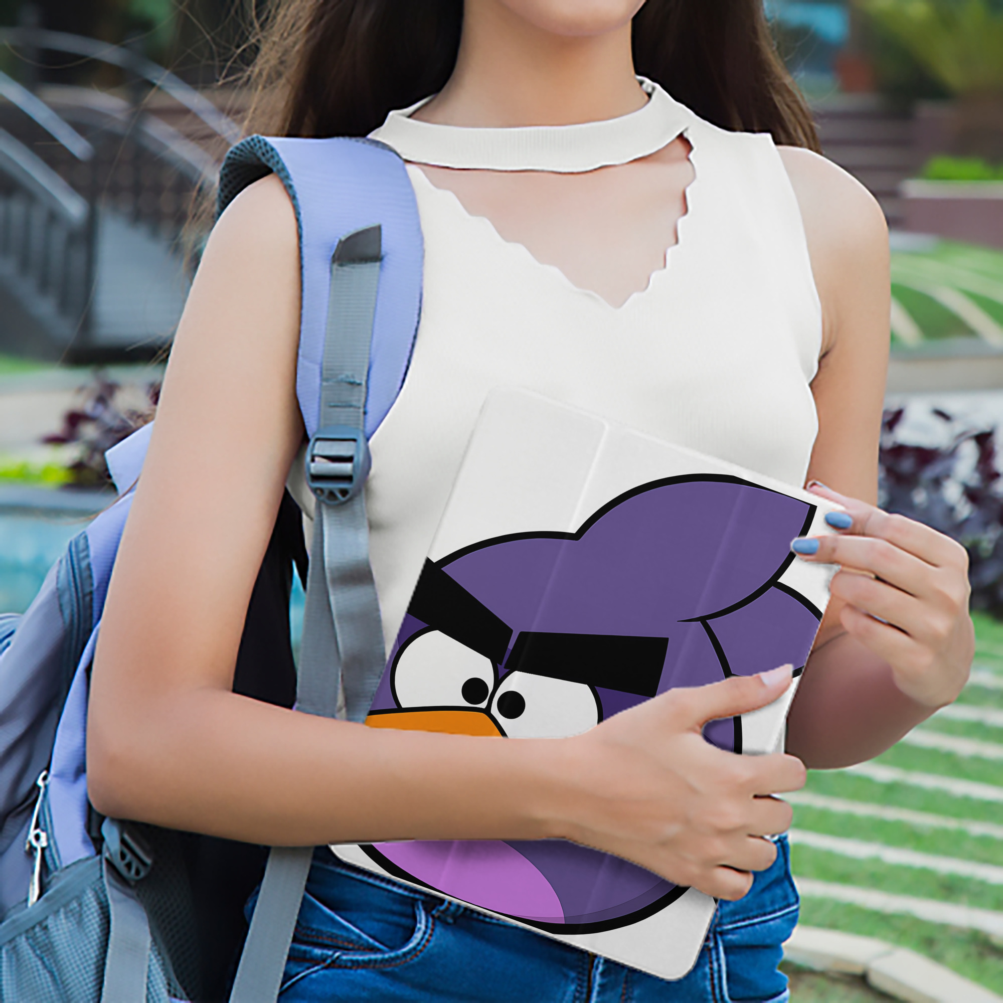 Angry Birds アングリーバード IPad ケース ペン収納付き 三つ折りスタンド PUレザー×シリコン 対応機種9.5/10.5/10.9インチ