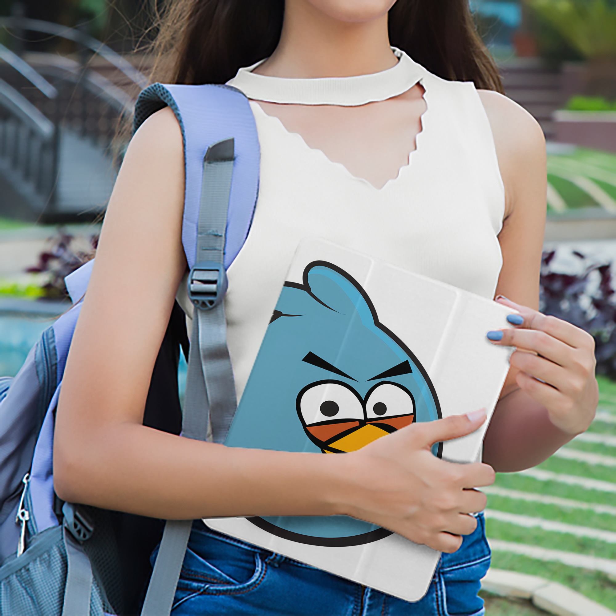 Angry Birds アングリーバード IPad ケース ペン収納付き 三つ折りスタンド PUレザー×シリコン 対応機種9.5/10.5/10.9インチ