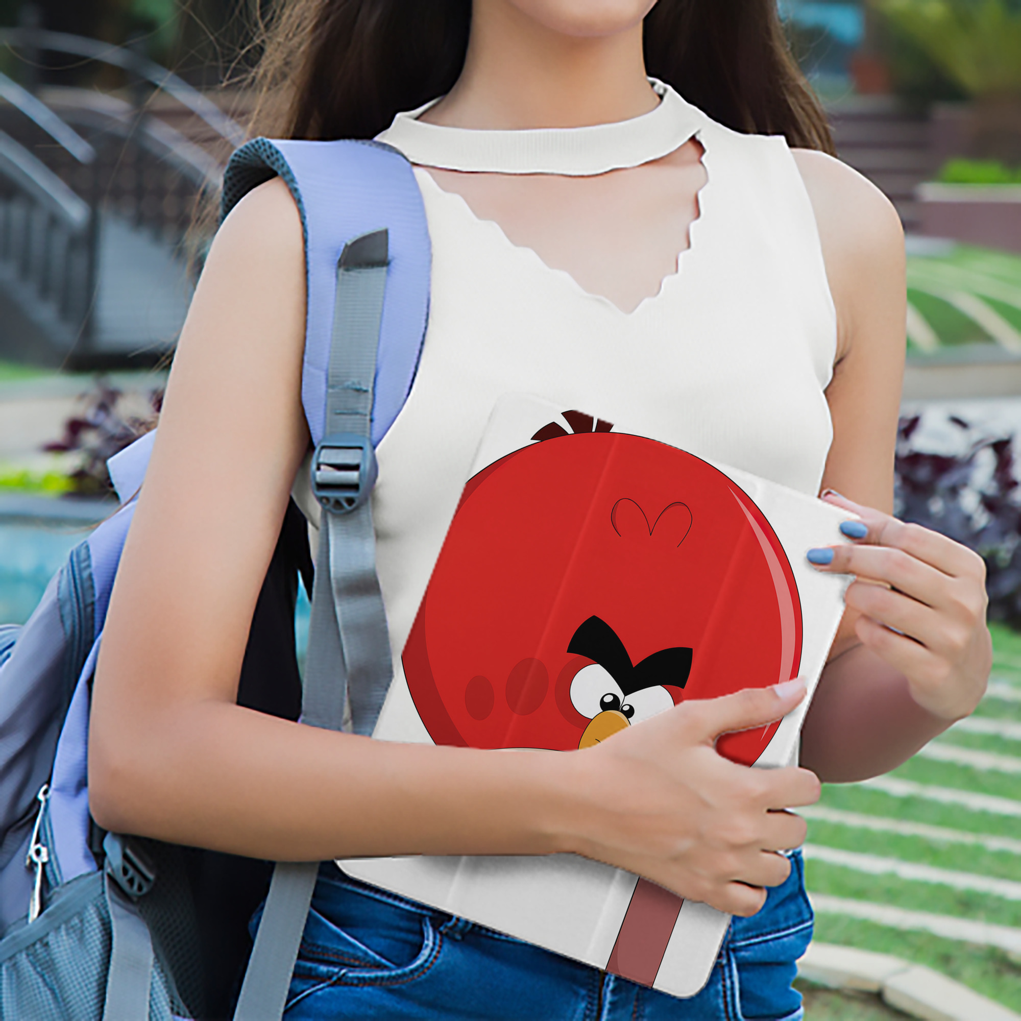 Angry Birds アングリーバード IPad ケース ペン収納付き 三つ折りスタンド PUレザー×シリコン 対応機種9.5/10.5/10.9インチ