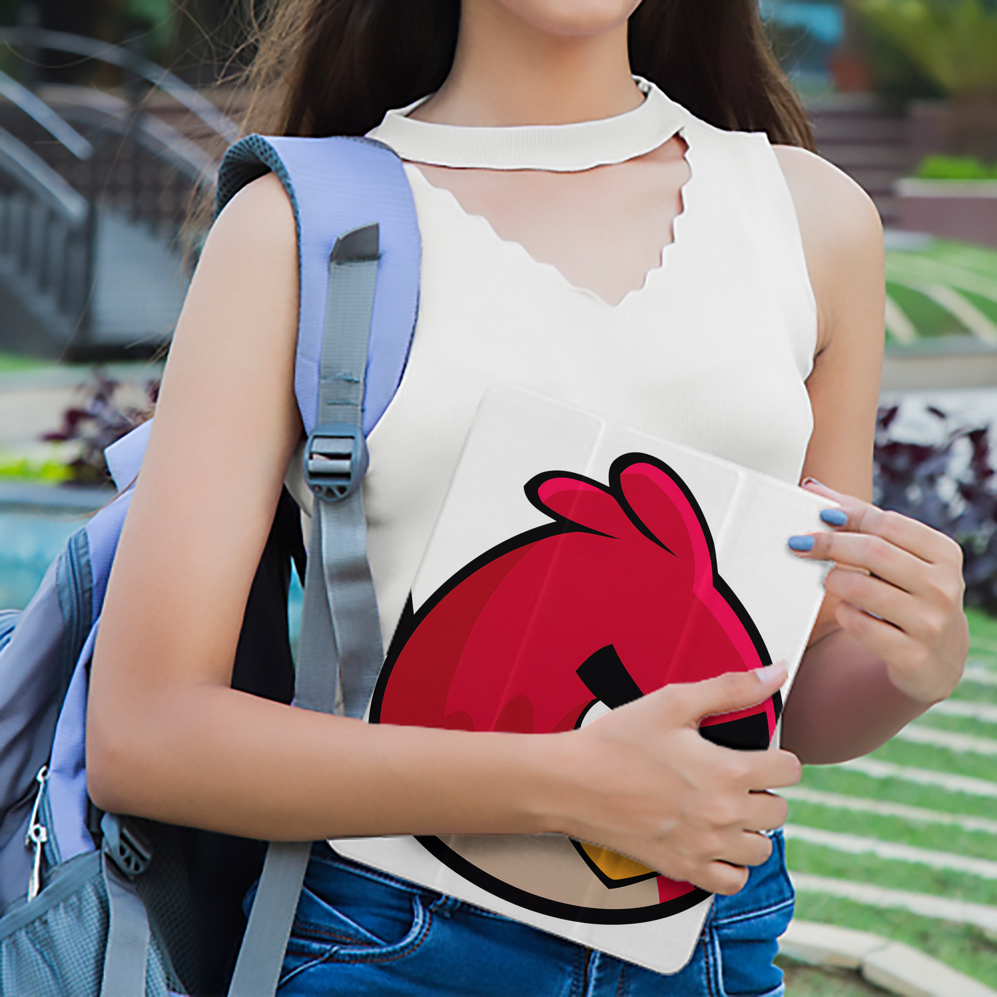 Angry Birds アングリーバード IPad ケース ペン収納付き 三つ折りスタンド PUレザー×シリコン 対応機種9.5/10.5/10.9インチ