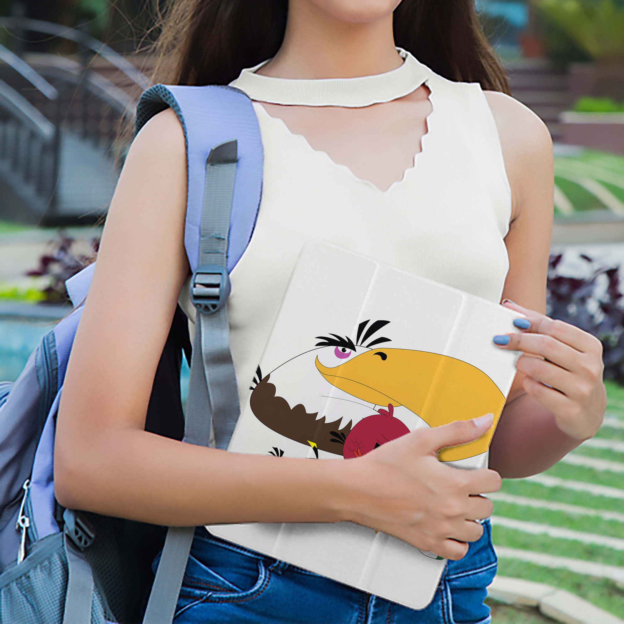 Angry Birds アングリーバード IPad ケース ペン収納付き 三つ折りスタンド PUレザー×シリコン 対応機種9.5/10.5/10.9インチ