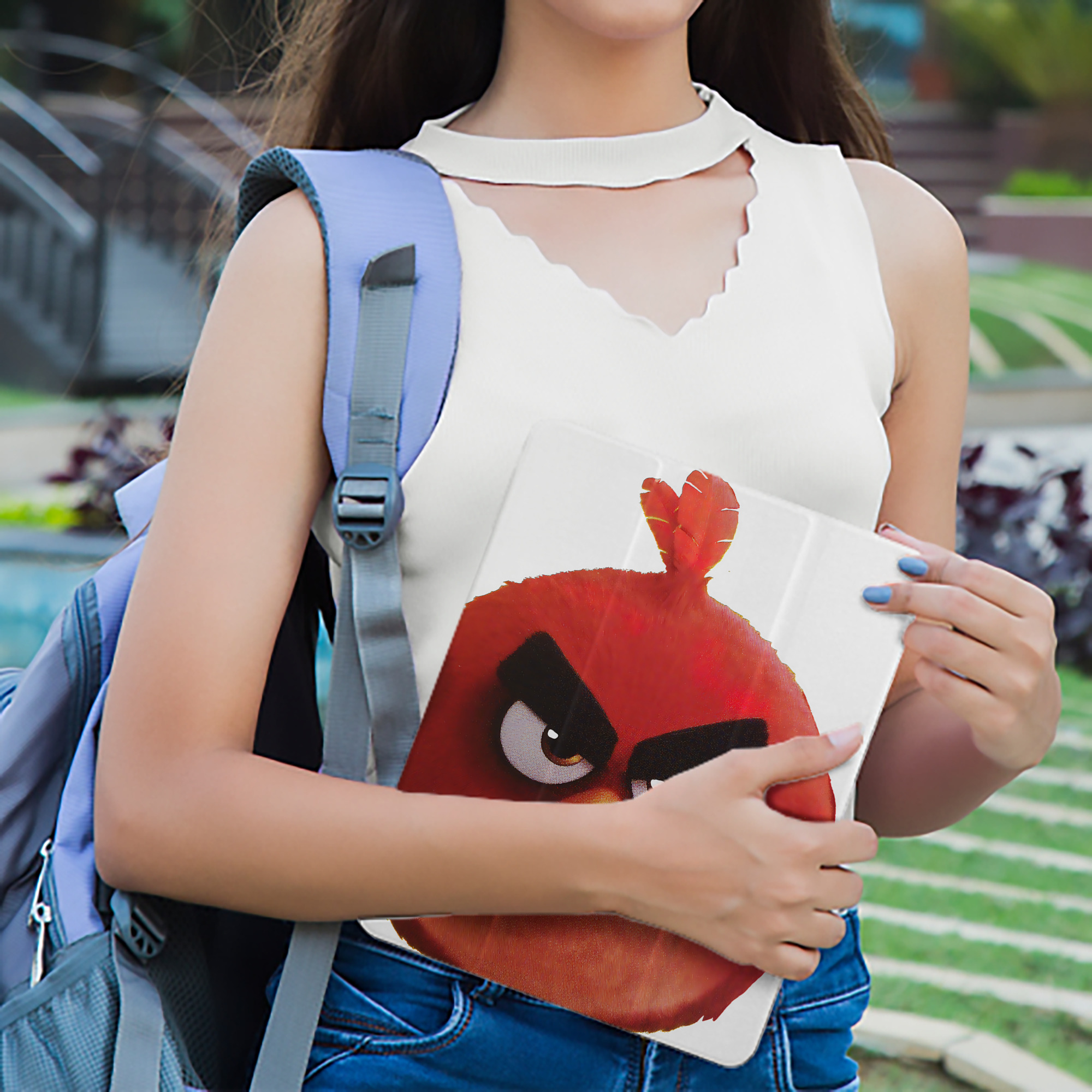 Angry Birds アングリーバード IPad ケース ペン収納付き 三つ折りスタンド PUレザー×シリコン 対応機種9.5/10.5/10.9インチ