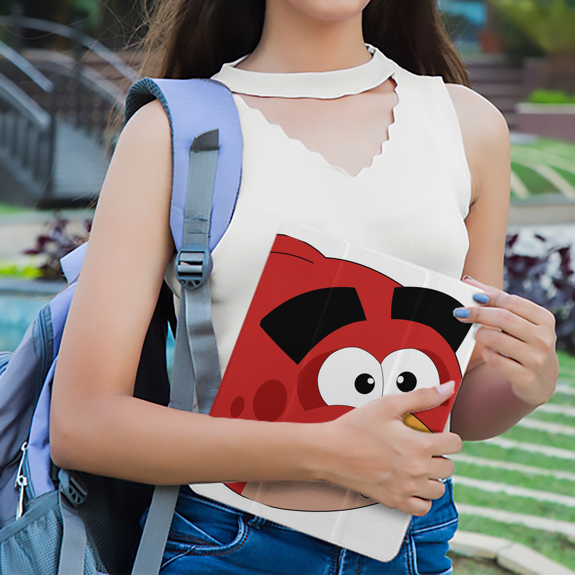 Angry Birds アングリーバード IPad ケース ペン収納付き 三つ折りスタンド PUレザー×シリコン 対応機種9.5/10.5/10.9インチ