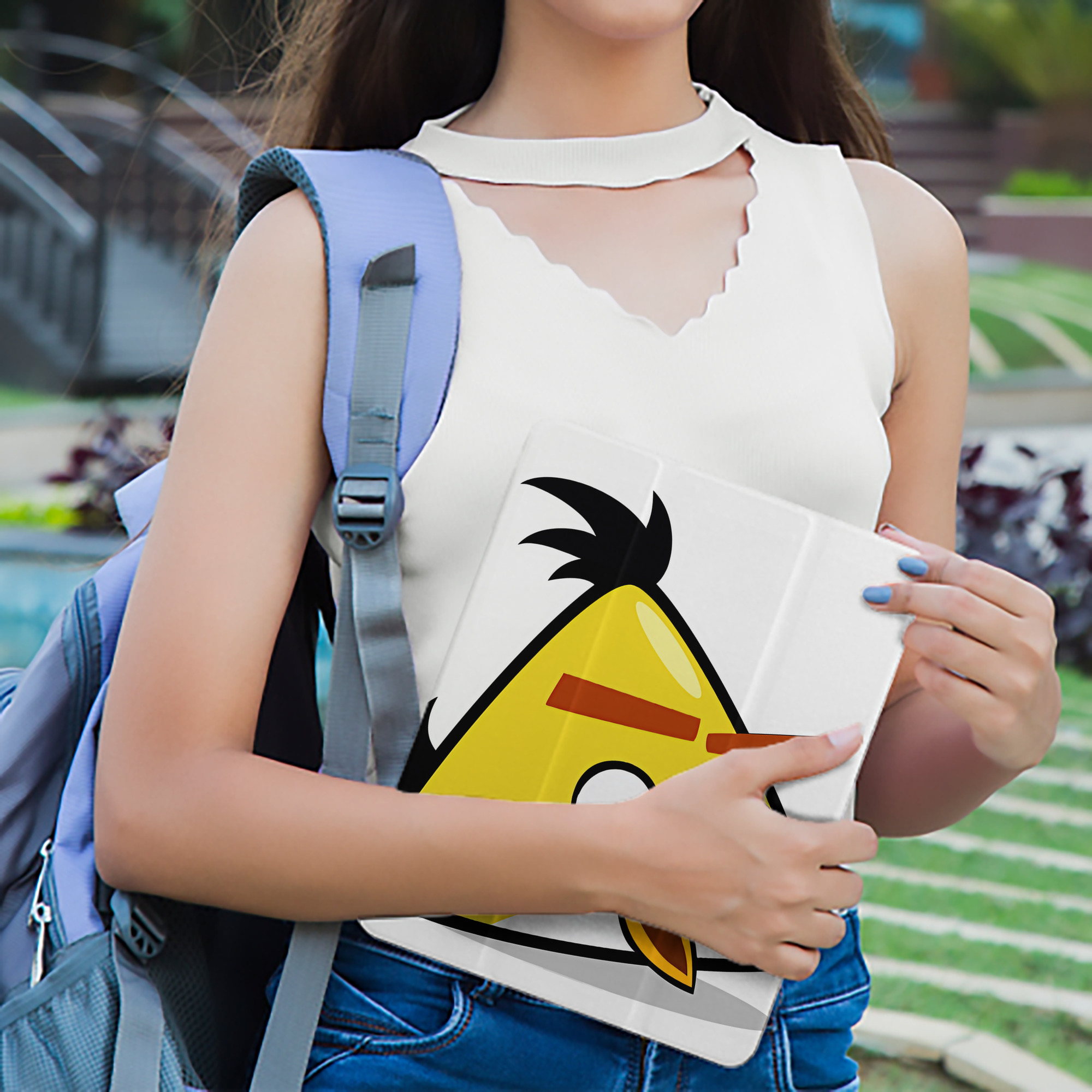 Angry Birds アングリーバード IPad ケース ペン収納付き 三つ折りスタンド PUレザー×シリコン 対応機種9.5/10.5/10.9インチ