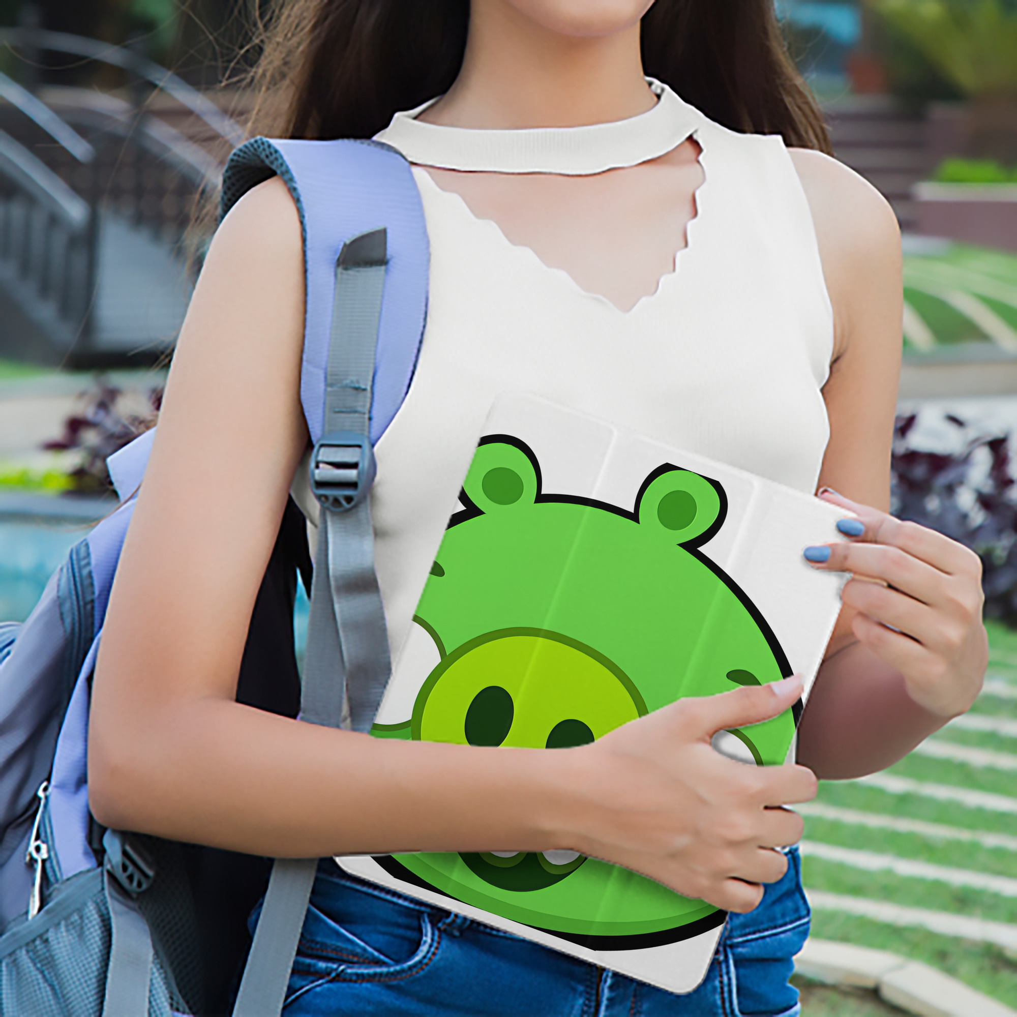 Angry Birds アングリーバード IPad ケース ペン収納付き 三つ折りスタンド PUレザー×シリコン 対応機種9.5/10.5/10.9インチ