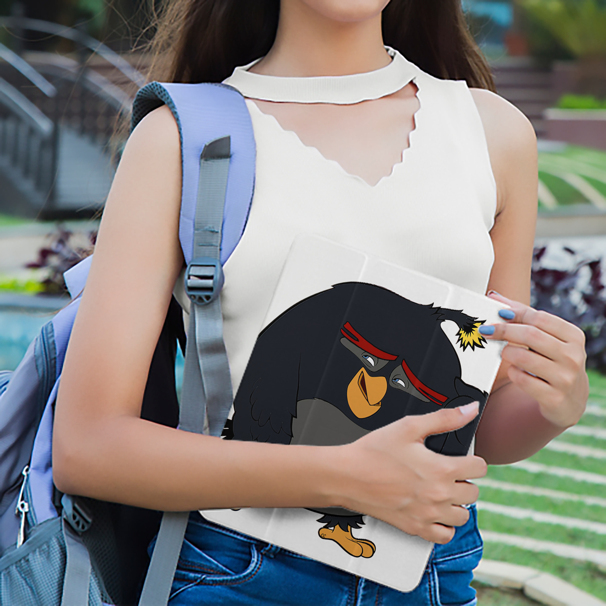 Angry Birds アングリーバード IPad ケース ペン収納付き 三つ折りスタンド PUレザー×シリコン 対応機種9.5/10.5/10.9インチ