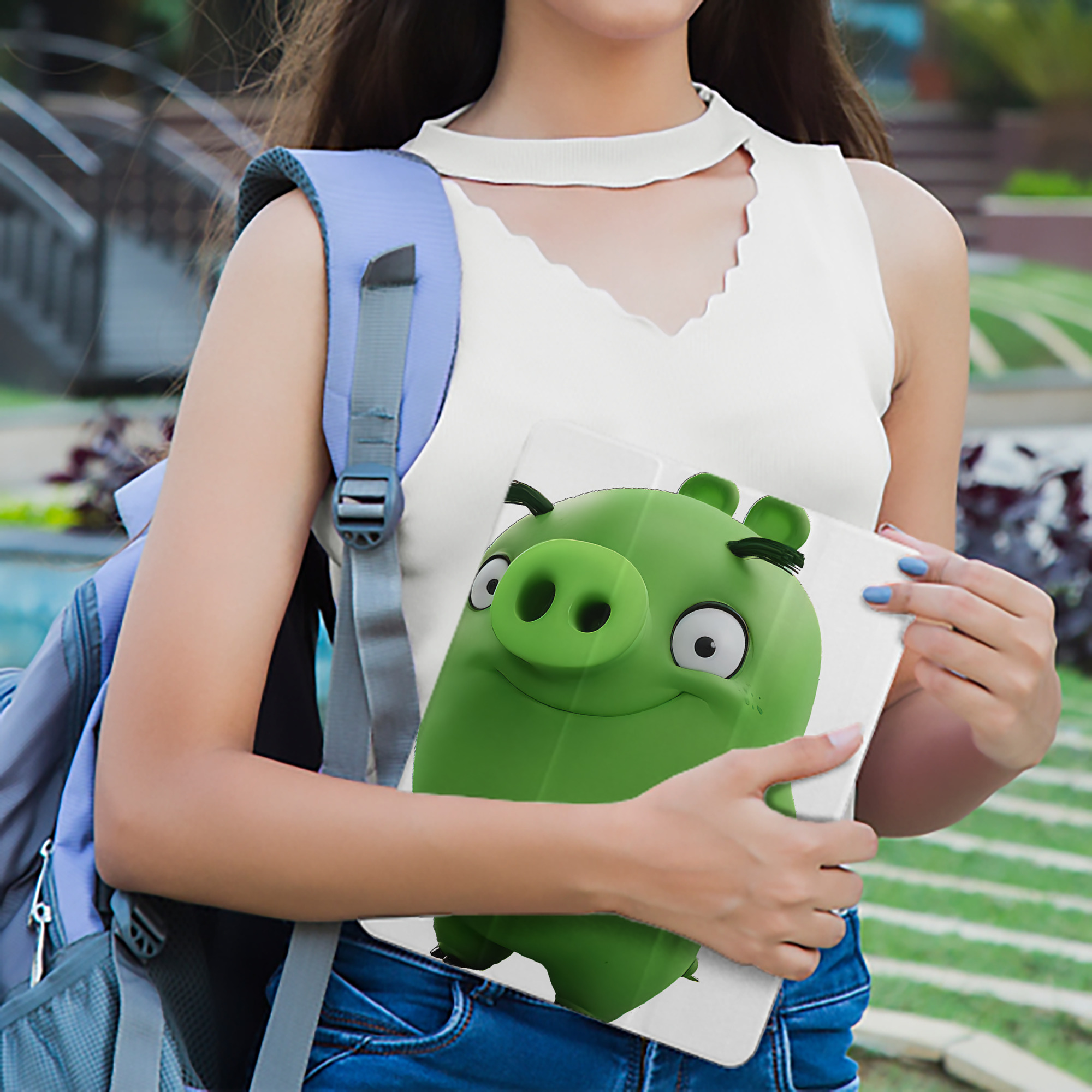 Angry Birds アングリーバード IPad ケース ペン収納付き 三つ折りスタンド PUレザー×シリコン 対応機種9.5/10.5/10.9インチ