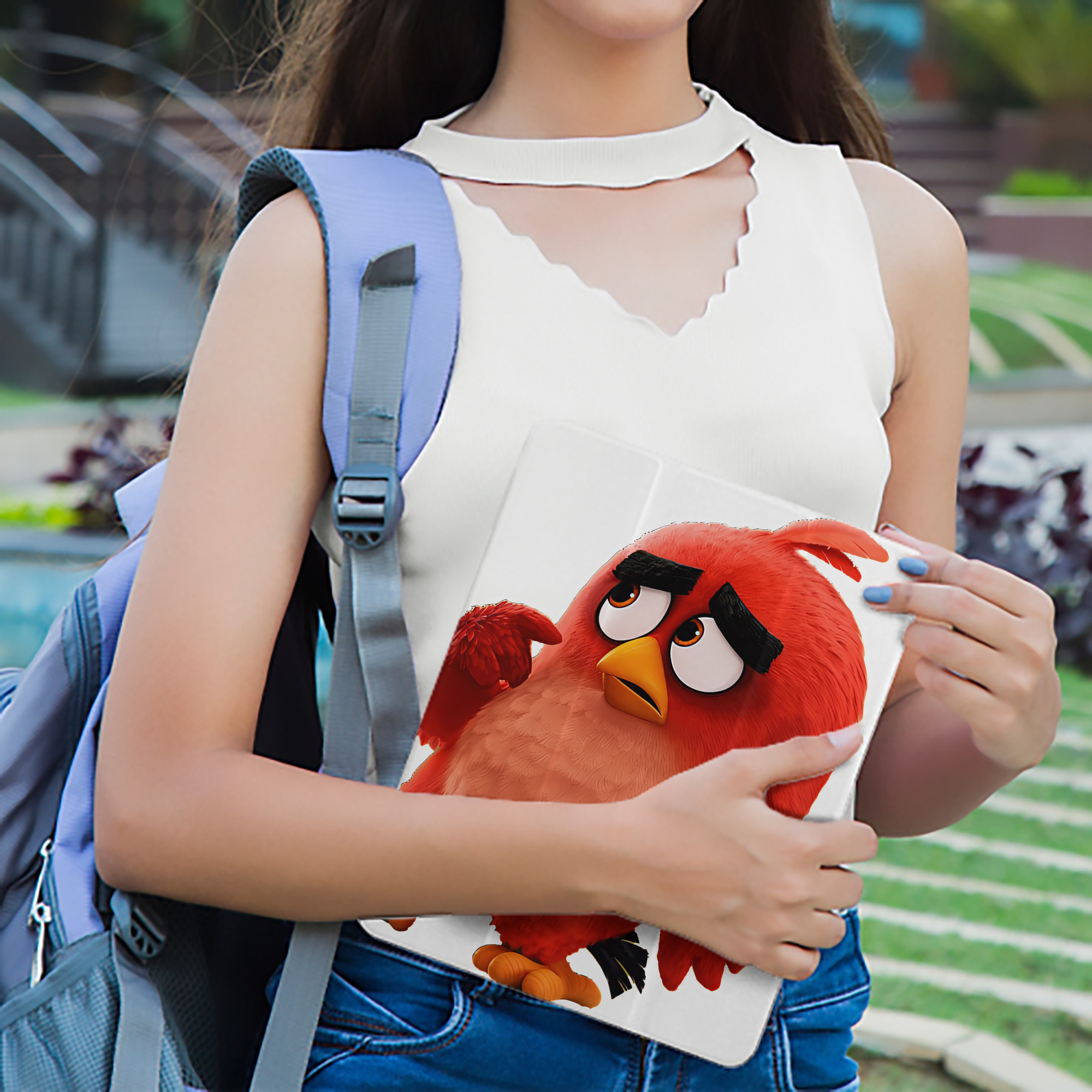 Angry Birds アングリーバード IPad ケース ペン収納付き 三つ折りスタンド PUレザー×シリコン 対応機種9.5/10.5/10.9インチ