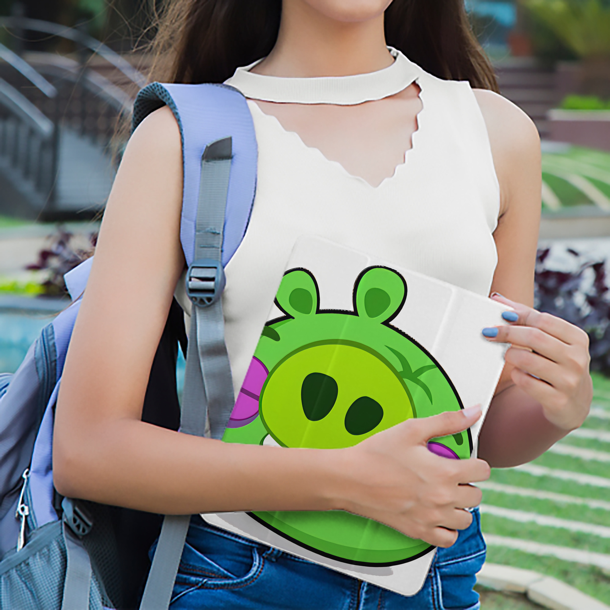 Angry Birds アングリーバード IPad ケース ペン収納付き 三つ折りスタンド PUレザー×シリコン 対応機種9.5/10.5/10.9インチ