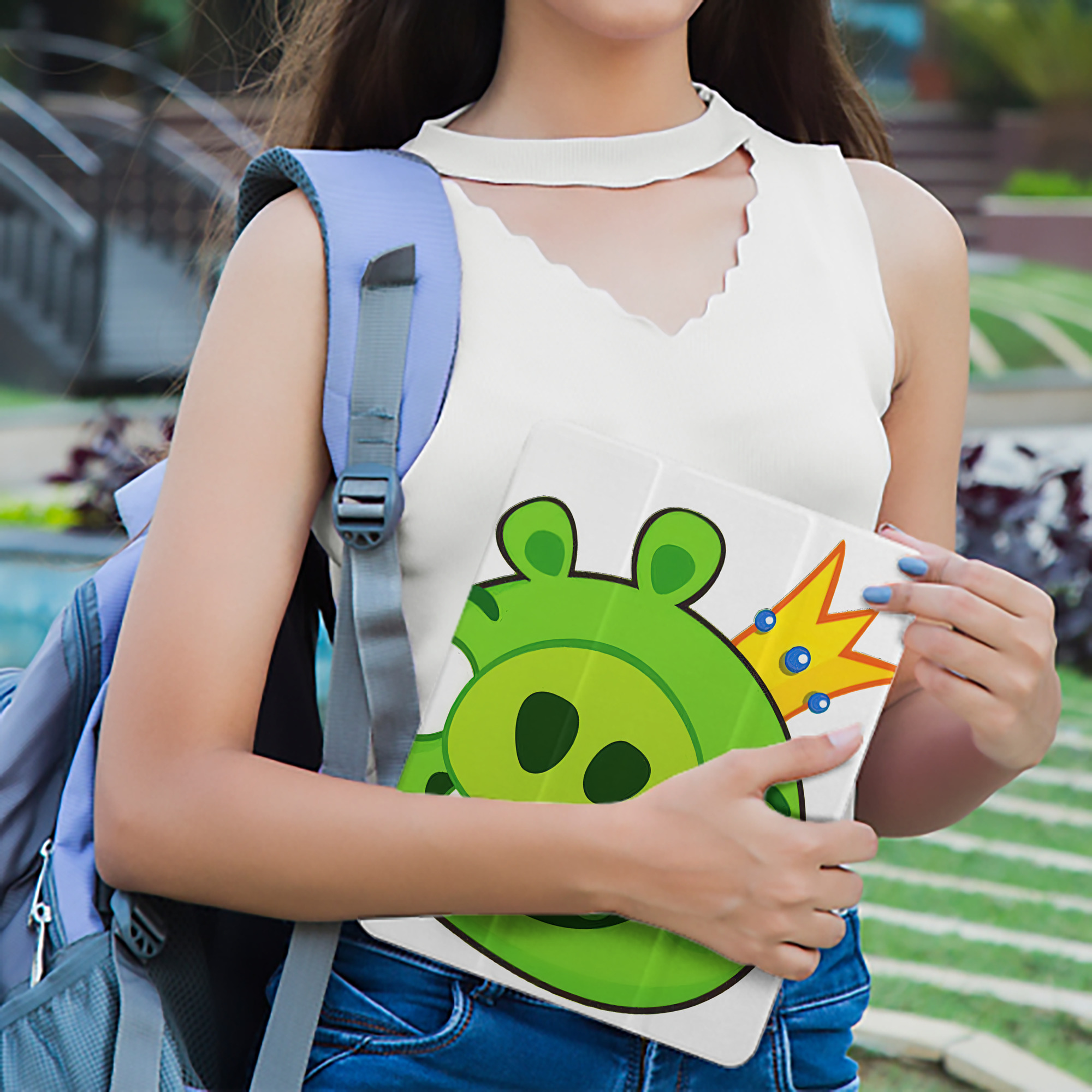 Angry Birds アングリーバード IPad ケース ペン収納付き 三つ折りスタンド PUレザー×シリコン 対応機種9.5/10.5/10.9インチ