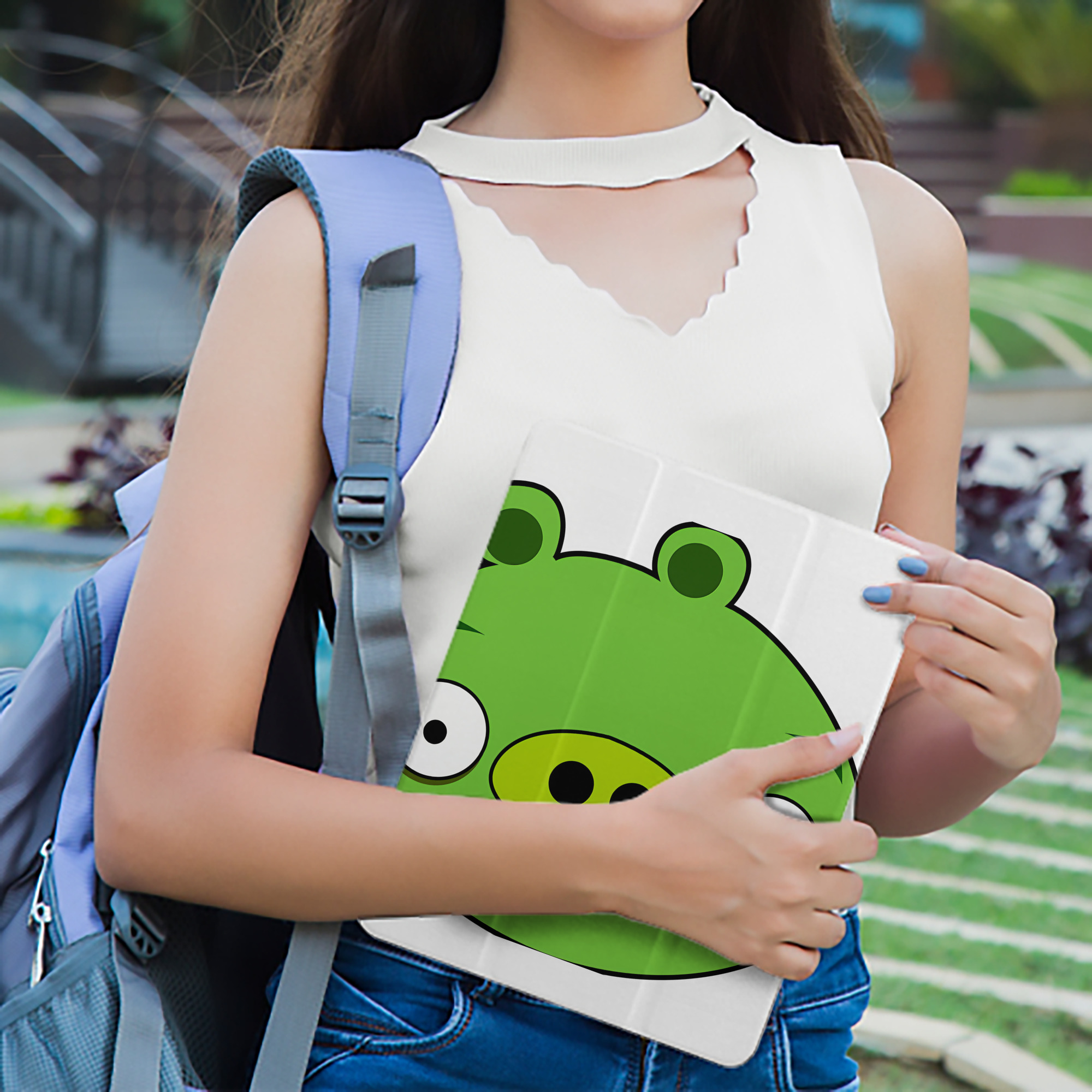 Angry Birds アングリーバード IPad ケース ペン収納付き 三つ折りスタンド PUレザー×シリコン 対応機種9.5/10.5/10.9インチ