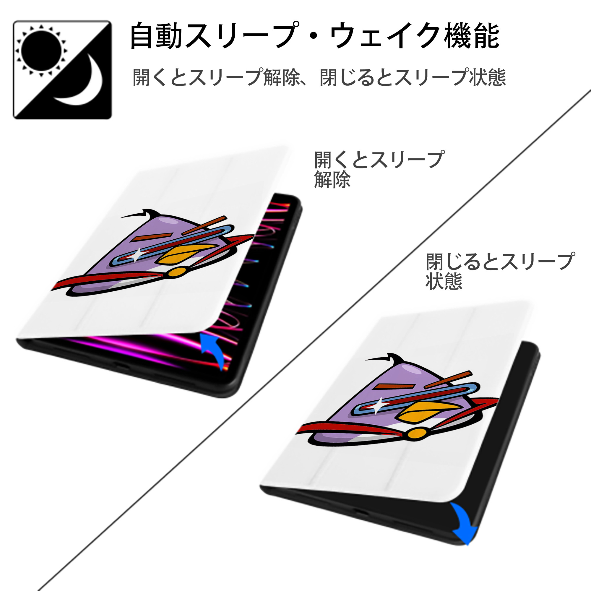 Angry Birds アングリーバード IPad ケース ペン収納付き 三つ折りスタンド PUレザー×シリコン 対応機種9.5/10.5/10.9インチ