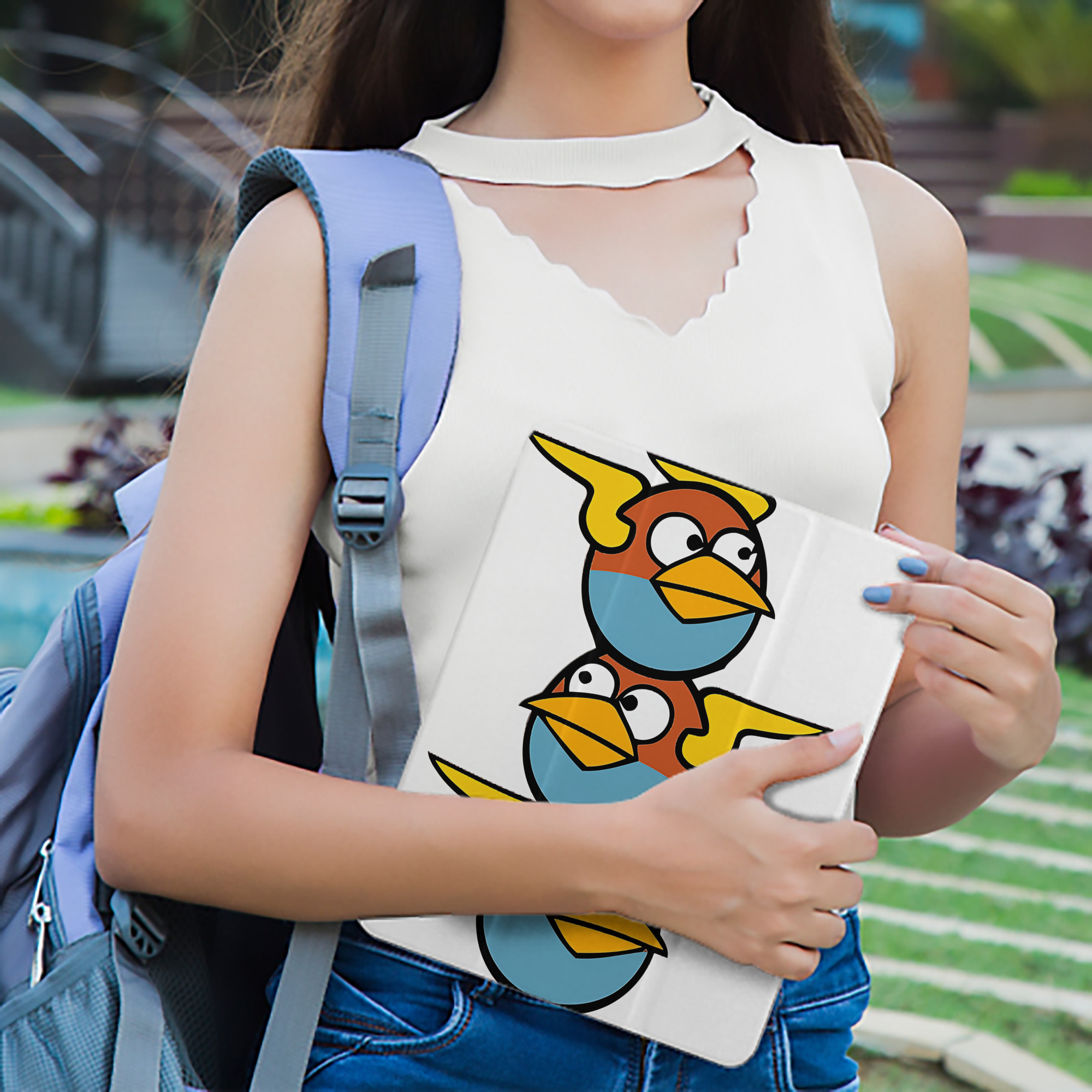 Angry Birds アングリーバード IPad ケース ペン収納付き 三つ折りスタンド PUレザー×シリコン 対応機種9.5/10.5/10.9インチ
