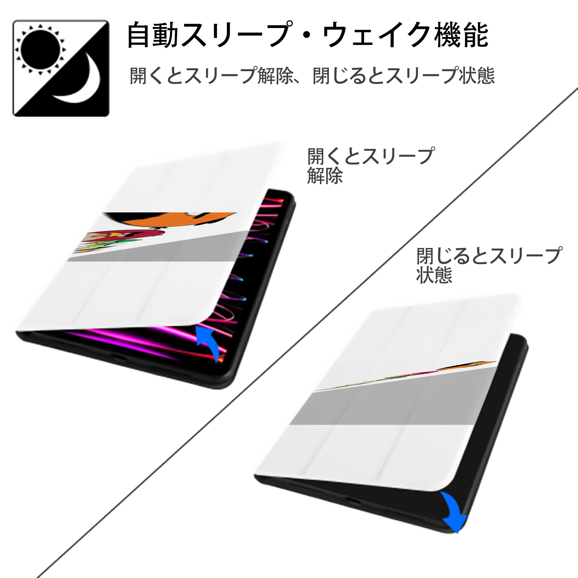 Angry Birds アングリーバード IPad ケース ペン収納付き 三つ折りスタンド PUレザー×シリコン 対応機種9.5/10.5/10.9インチ
