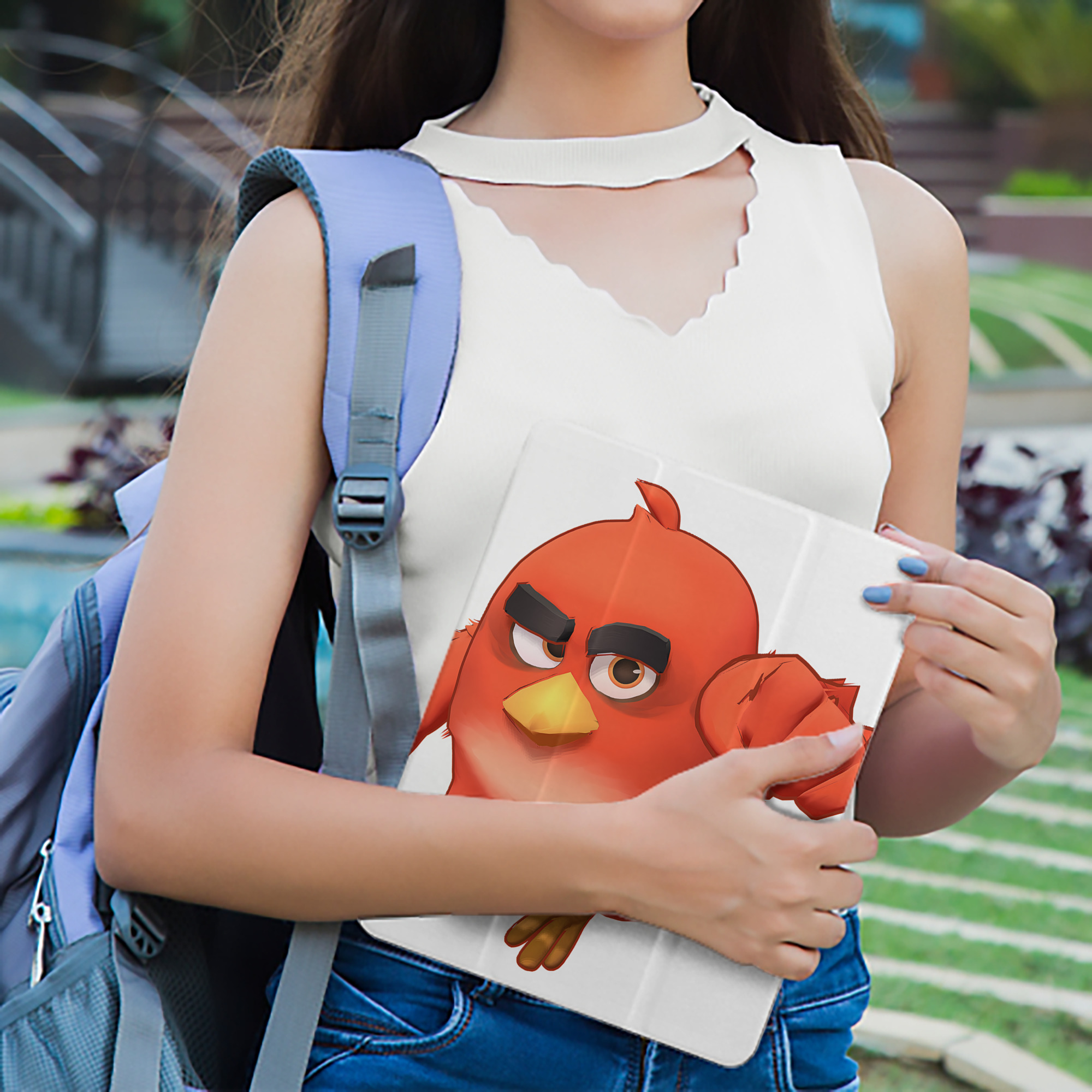 Angry Birds アングリーバード IPad ケース ペン収納付き 三つ折りスタンド PUレザー×シリコン 対応機種9.5/10.5/10.9インチ