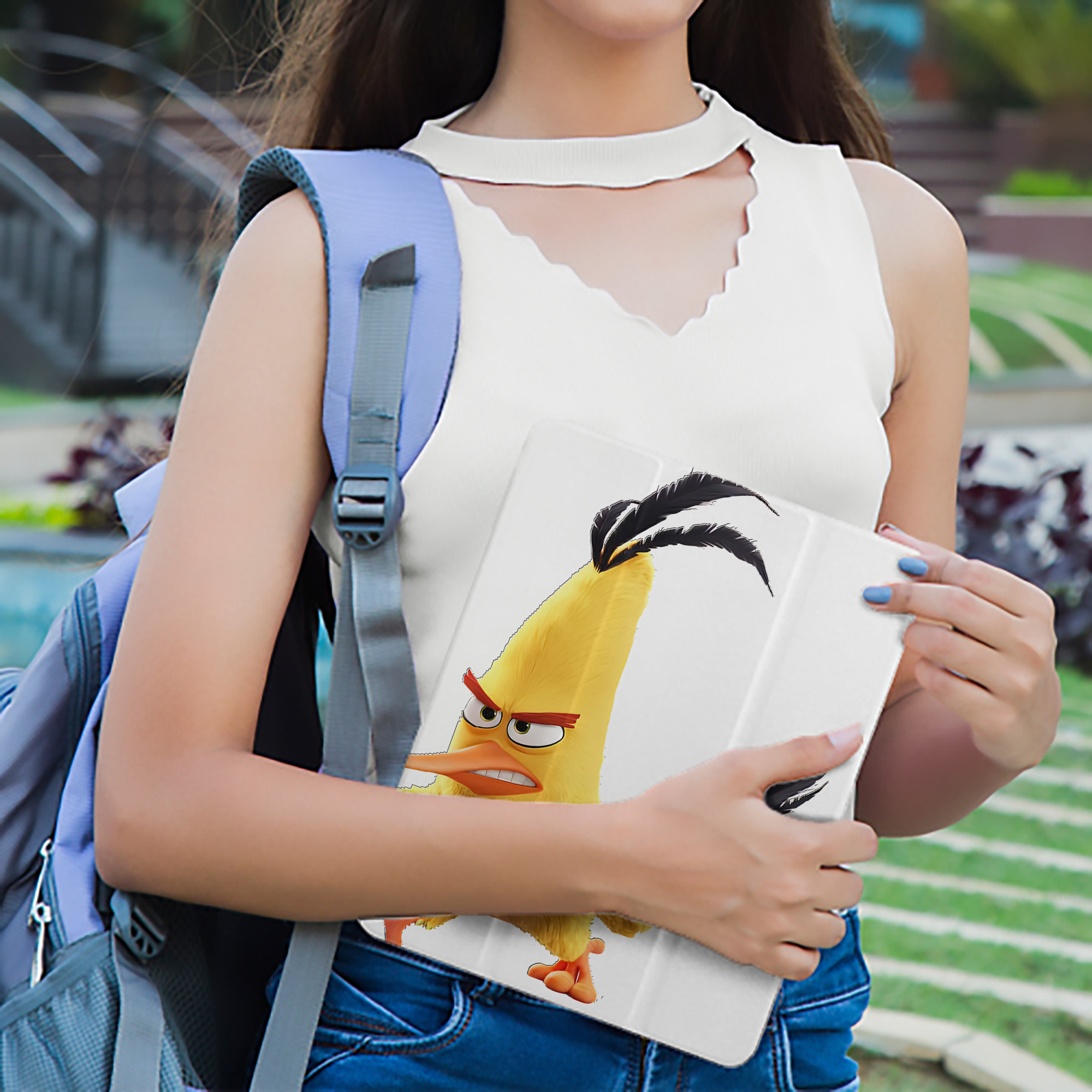 Angry Birds アングリーバード IPad ケース ペン収納付き 三つ折りスタンド PUレザー×シリコン 対応機種9.5/10.5/10.9インチ