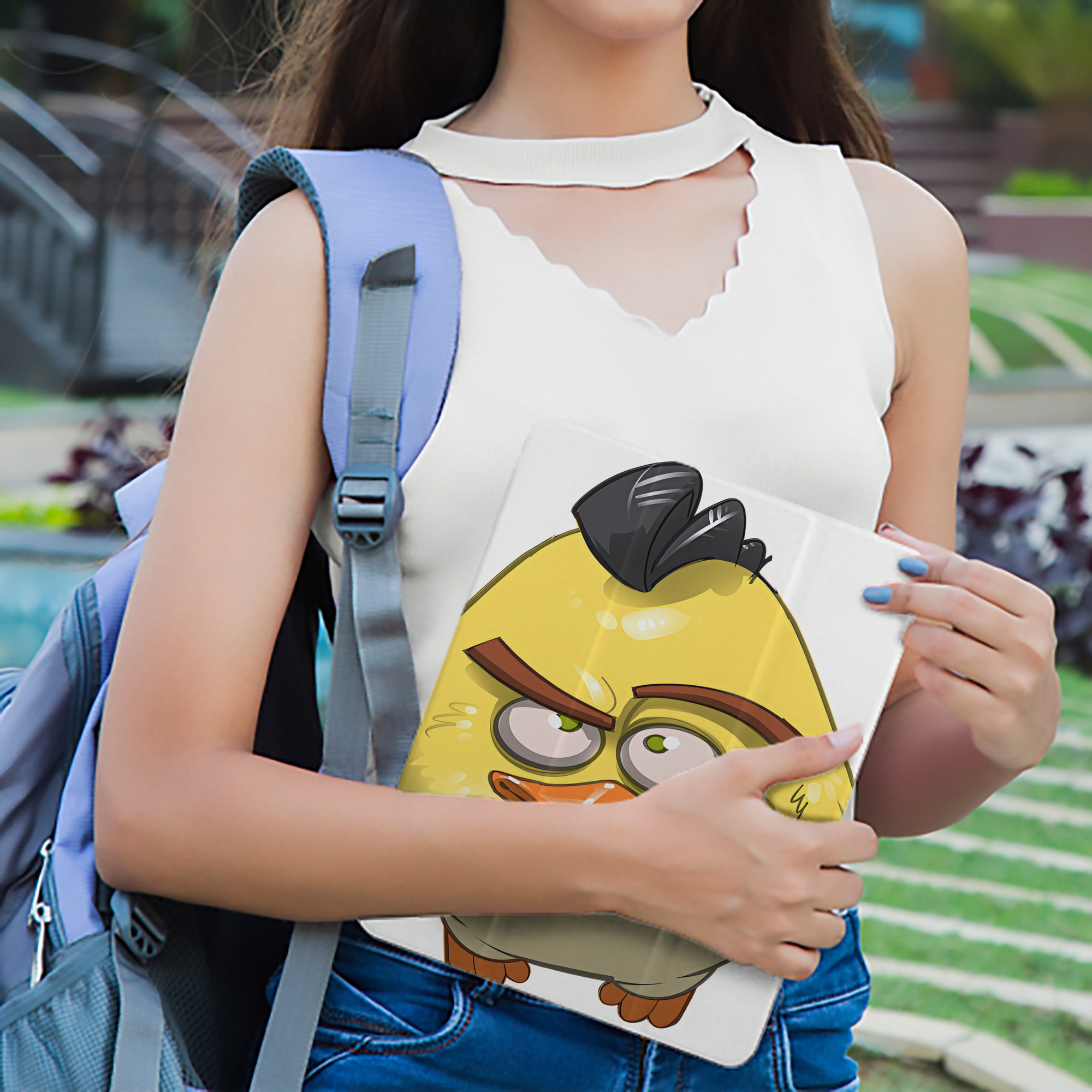 Angry Birds アングリーバード IPad ケース ペン収納付き 三つ折りスタンド PUレザー×シリコン 対応機種9.5/10.5/10.9インチ