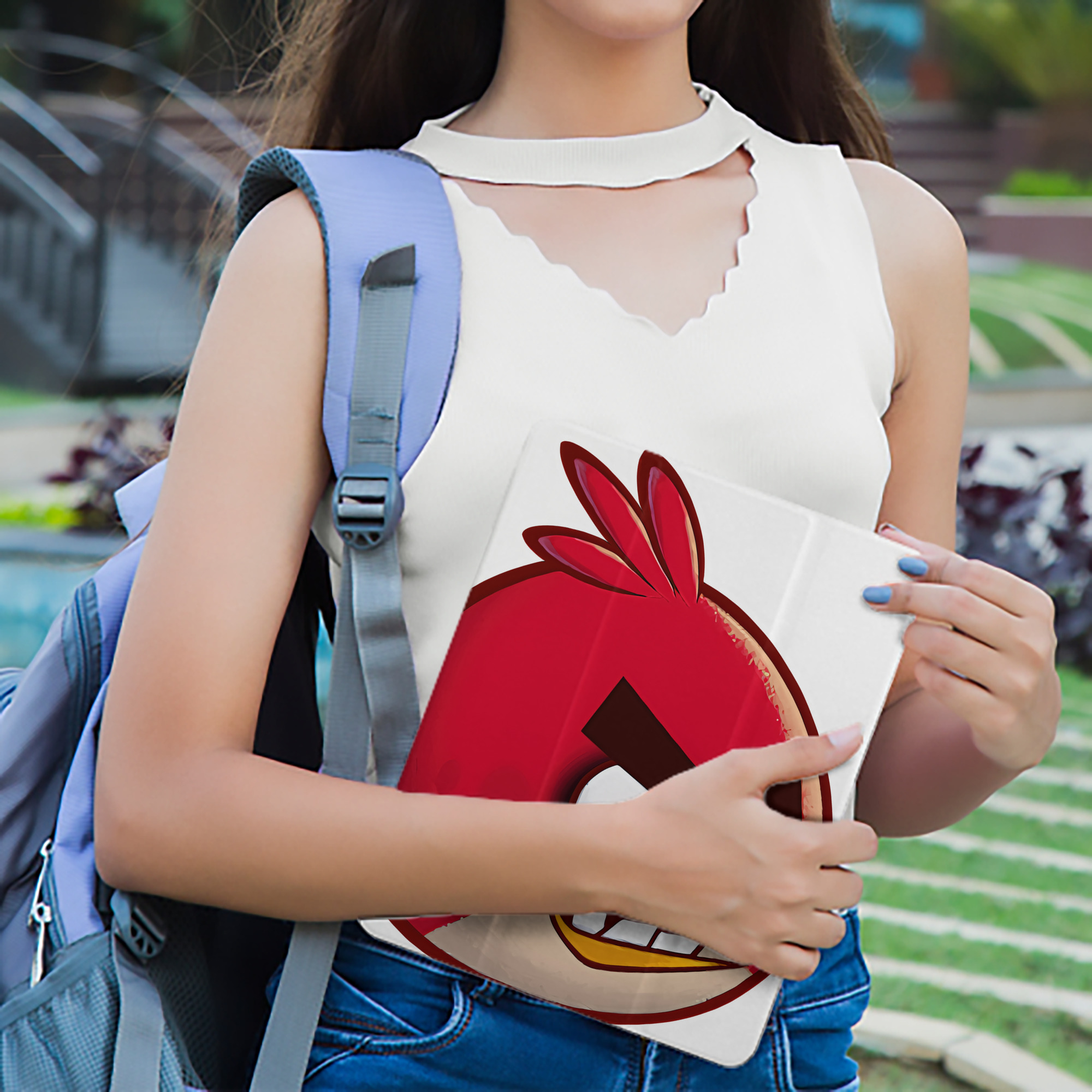 Angry Birds アングリーバード IPad ケース ペン収納付き 三つ折りスタンド PUレザー×シリコン 対応機種9.5/10.5/10.9インチ