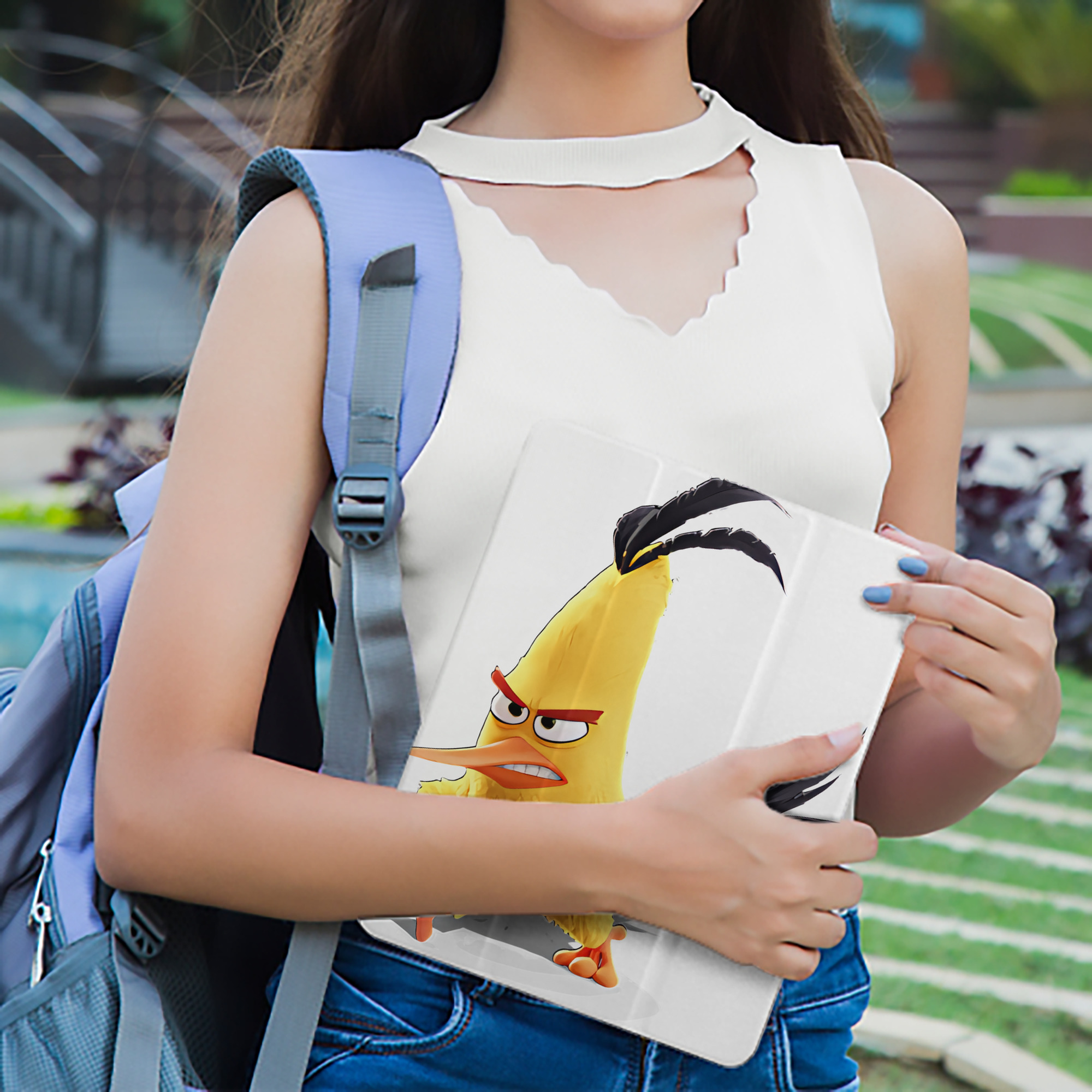 Angry Birds アングリーバード IPad ケース ペン収納付き 三つ折りスタンド PUレザー×シリコン 対応機種9.5/10.5/10.9インチ