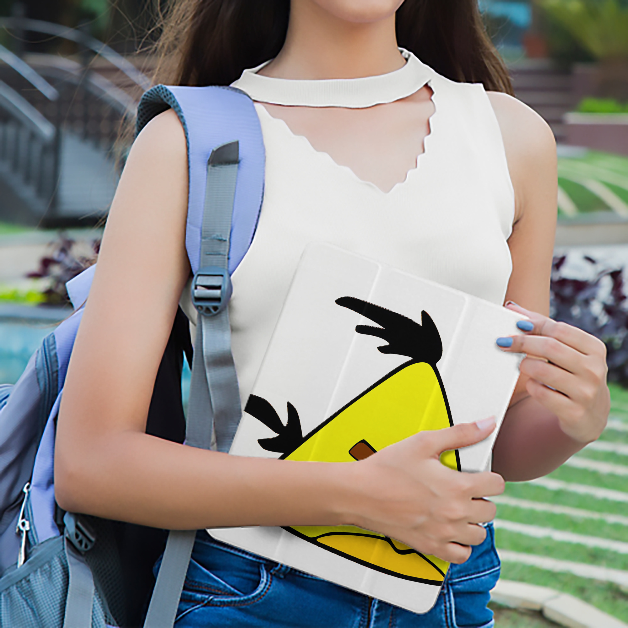 Angry Birds アングリーバード IPad ケース ペン収納付き 三つ折りスタンド PUレザー×シリコン 対応機種9.5/10.5/10.9インチ