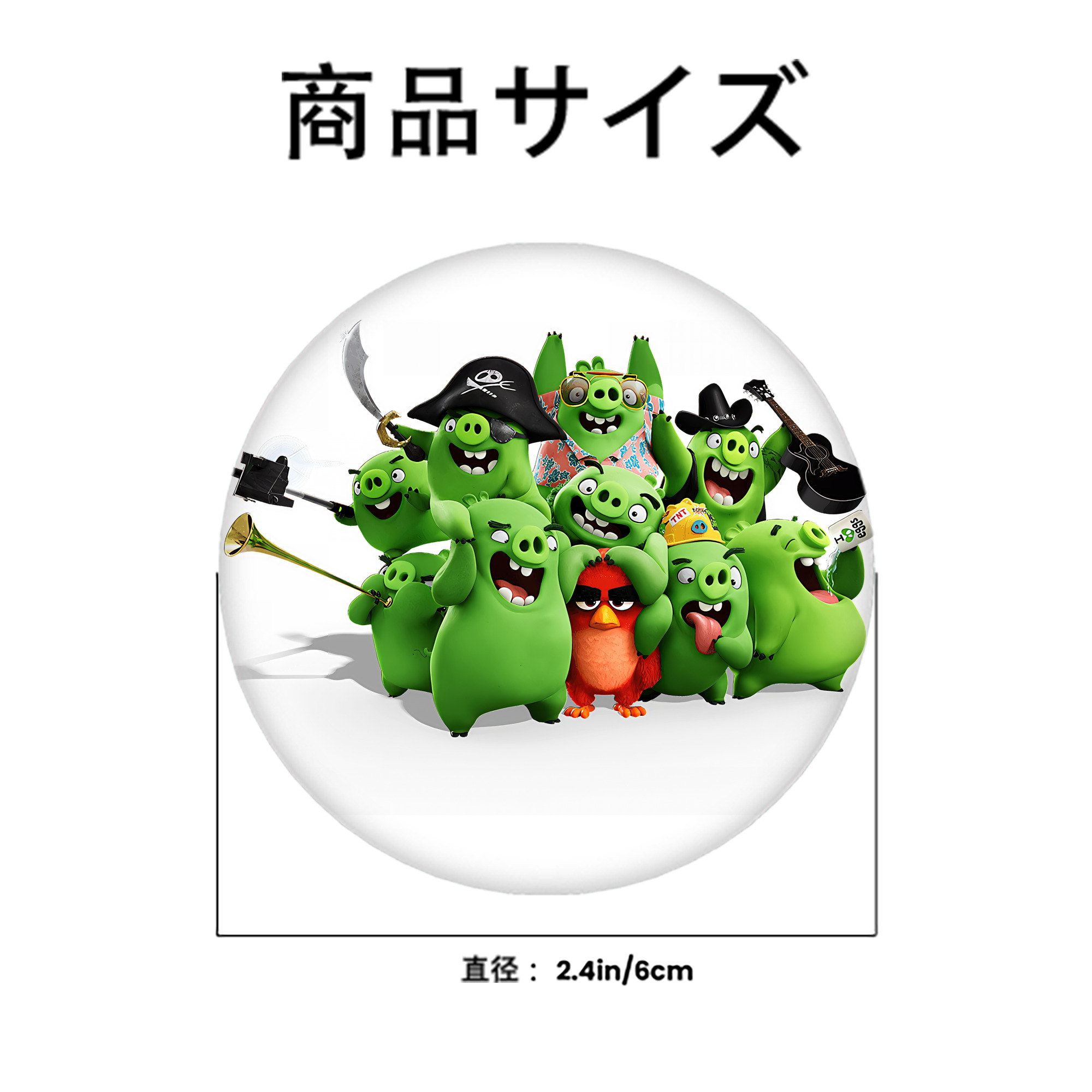Angry Birds アングリーバード 6cm 缶バッジ 複数セット