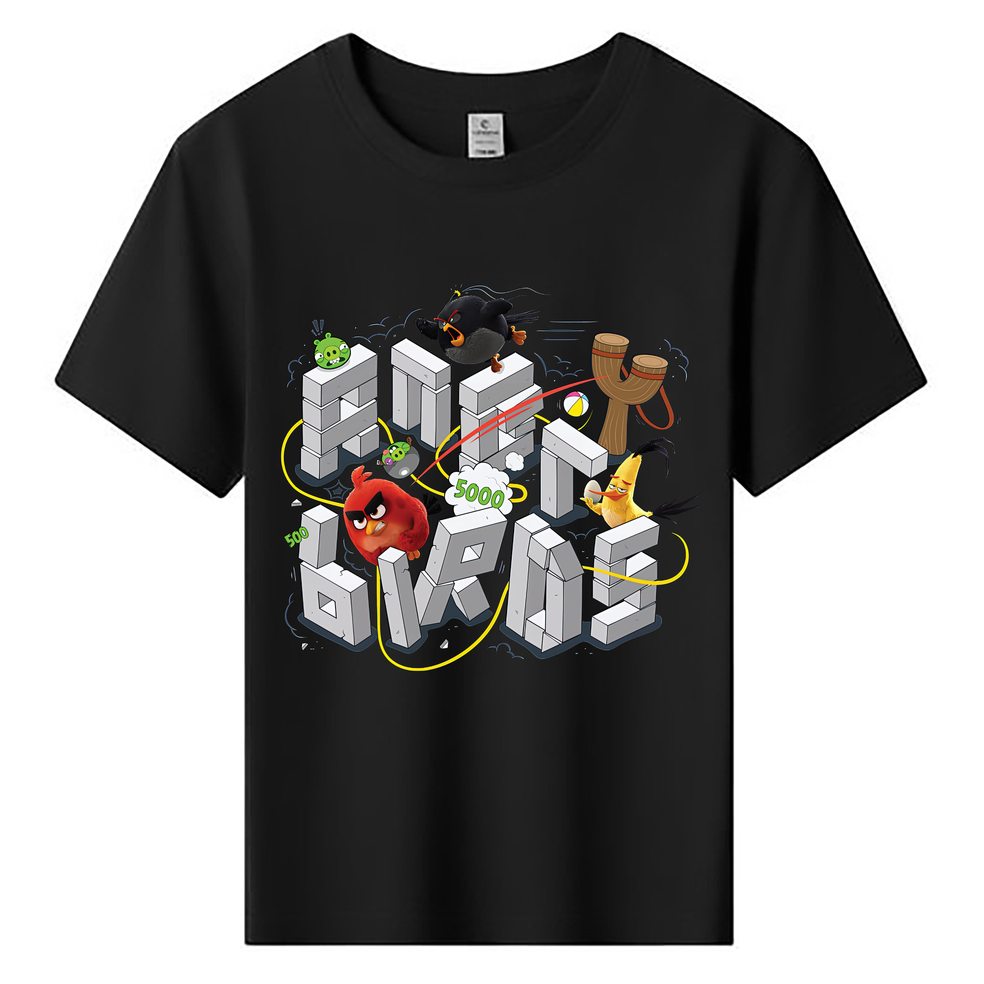 （画像用） Angry Birds アングリーバード 綿100％キッズTシャツ（フロントプリント）