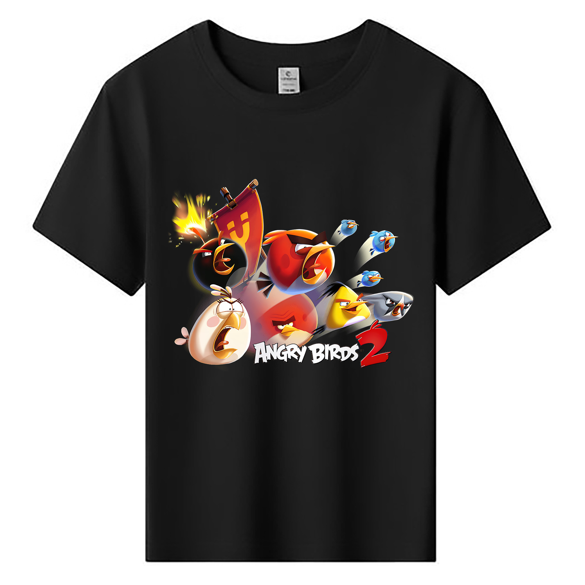（画像用） Angry Birds アングリーバード 綿100％キッズTシャツ（フロントプリント）